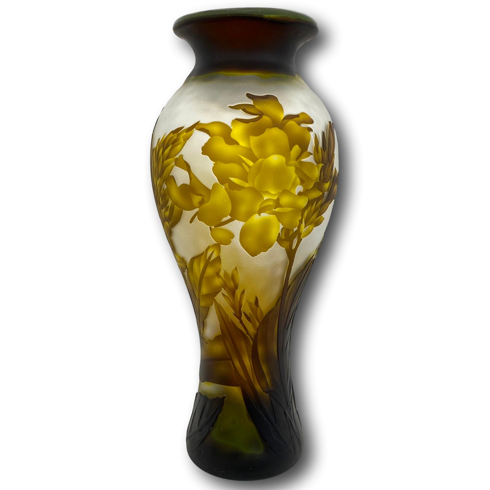 GV-57-2 Vase Replika nach Galle Gallé Glasvase Glas Antik-Jugendstil-Stil Kopie c8