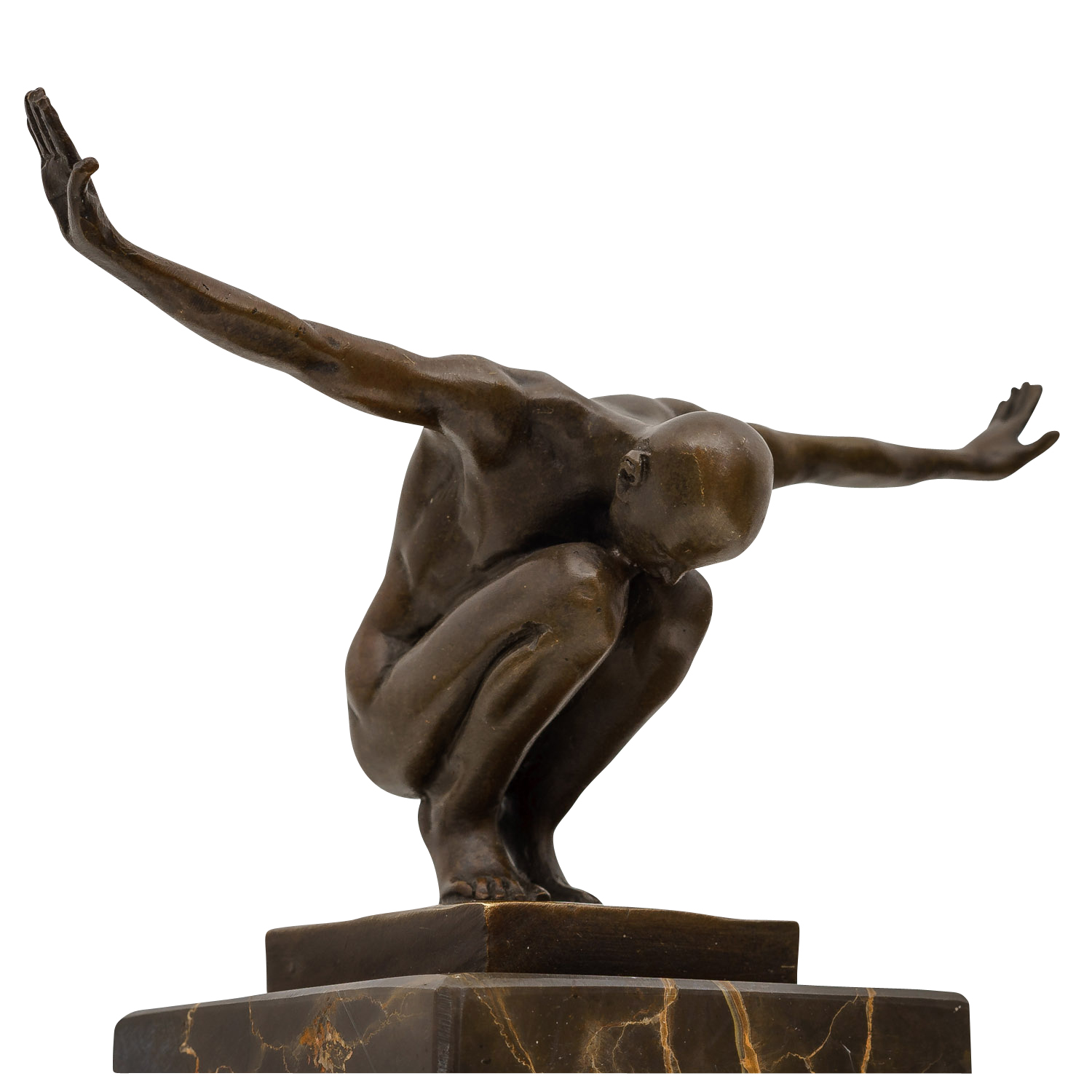 Bronzeskulptur Bronze Mann Figur Bronzefigur Statue Skulptur Antik-Stil 15cm