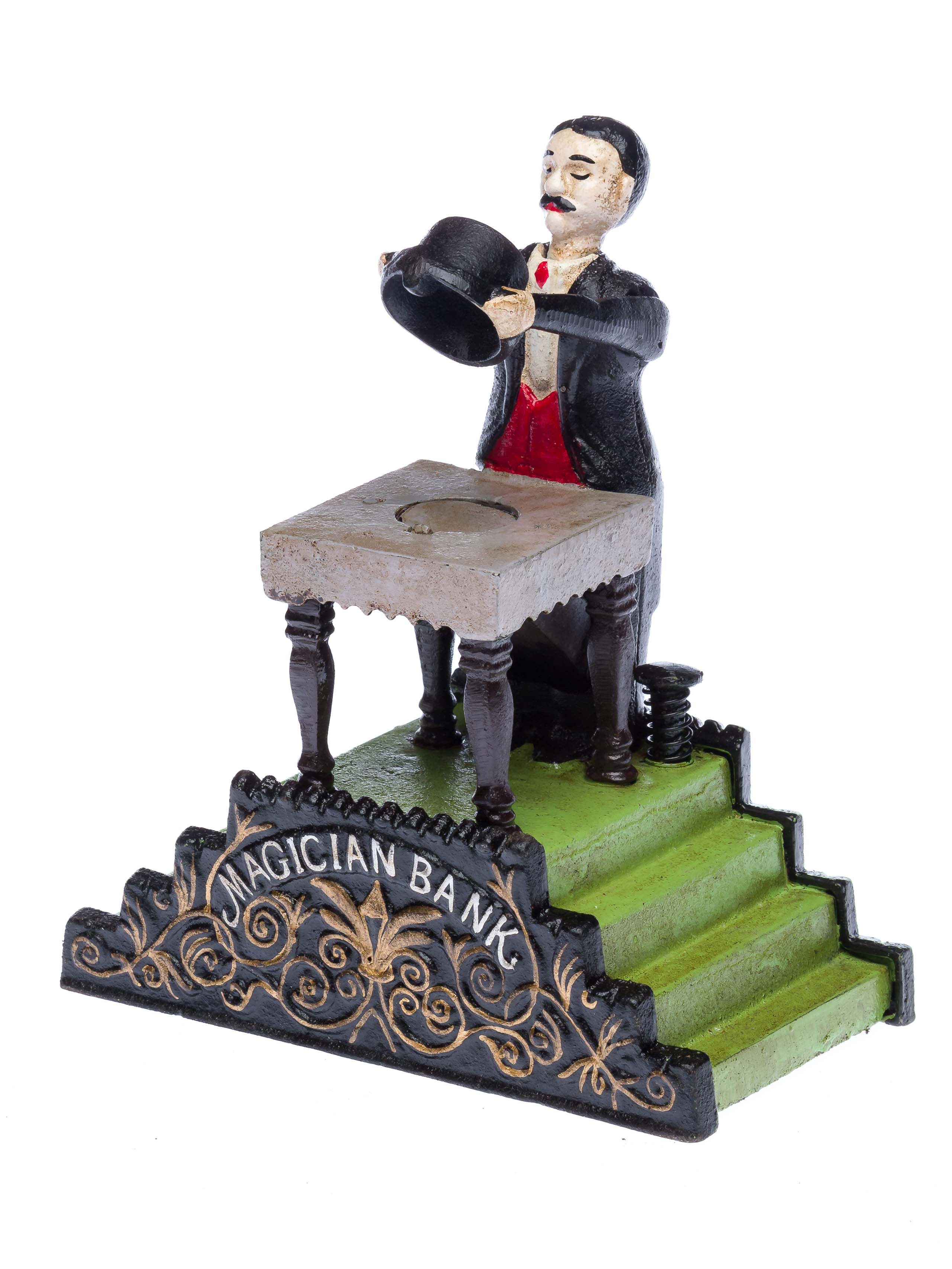 Spardose Zauberer zaubern Eisen Nostalgie antik Stil moneybox magic magician