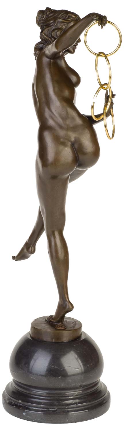 Bronzeskulptur erotische Kunst Erotik im Antik-Stil Bronze Figur Statue 53,5 cm