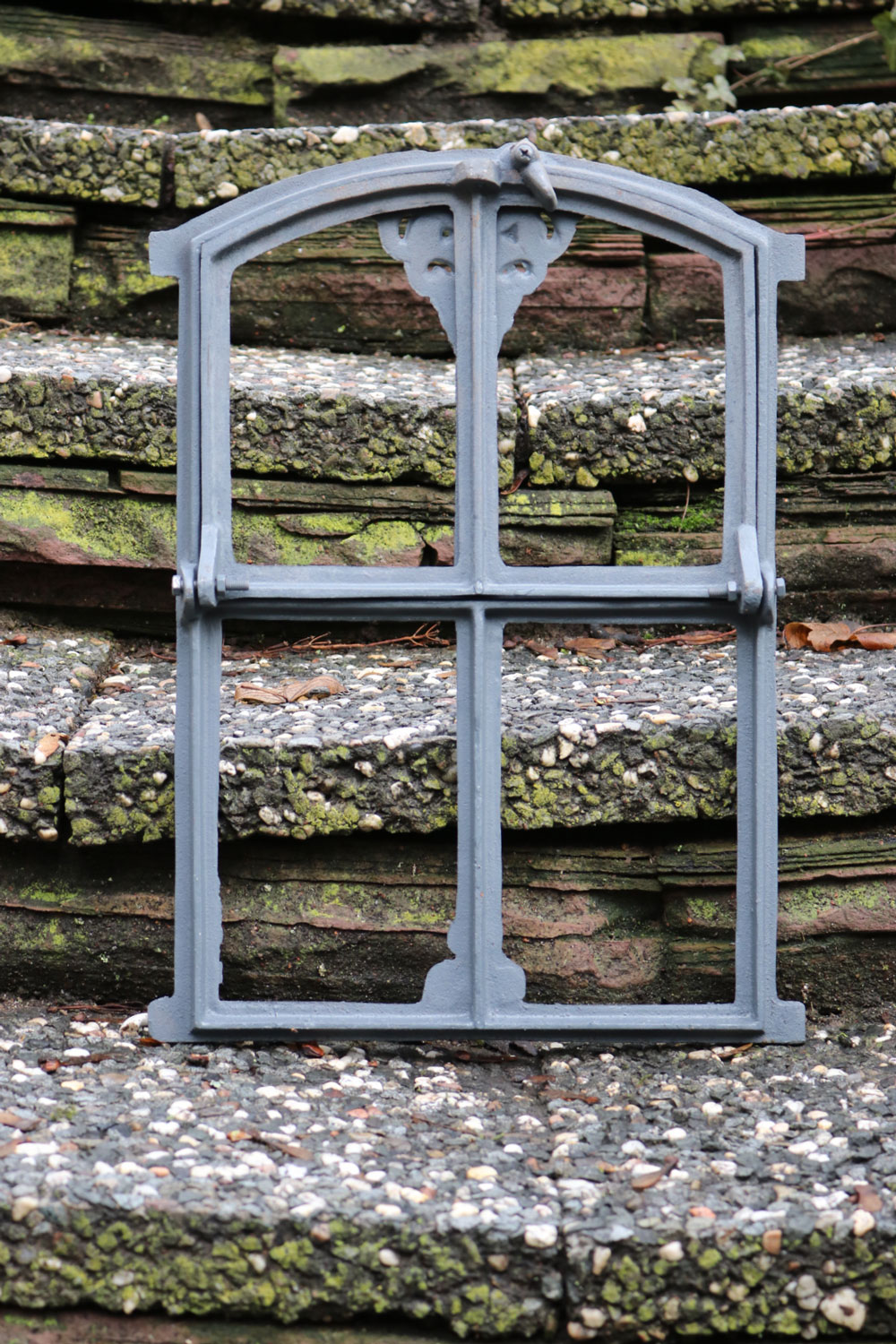 Stallfenster Fenster zum Öffnen Scheunenfenster Eisen grau 32 x 47cm Antik-Stil