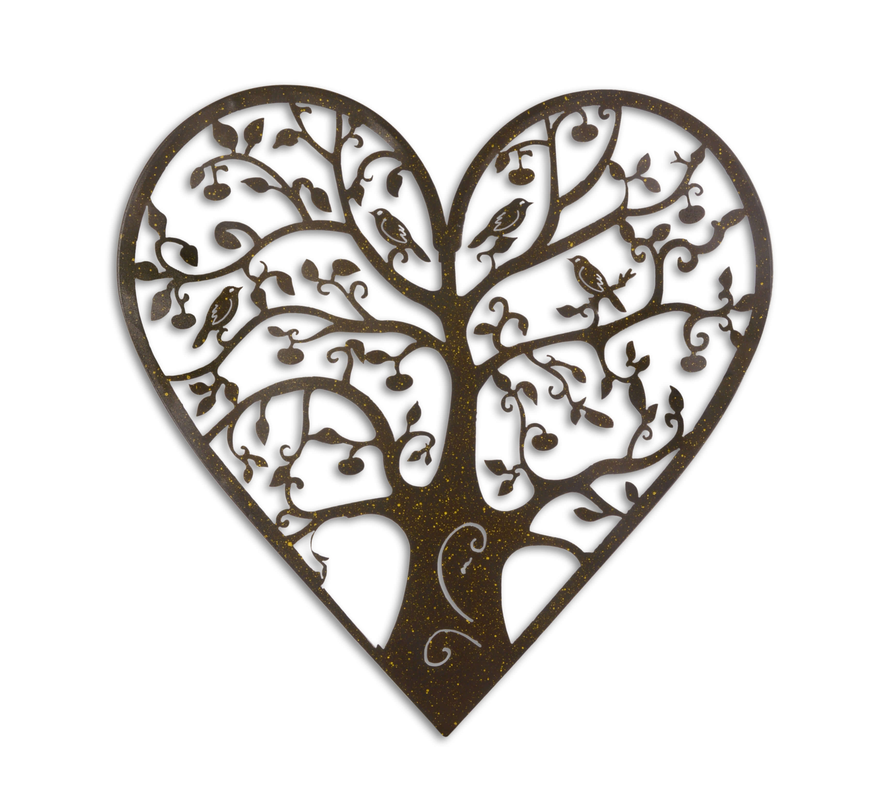 Una decoración de pared con forma de corazón de hierro. réplica diseño retro decoración