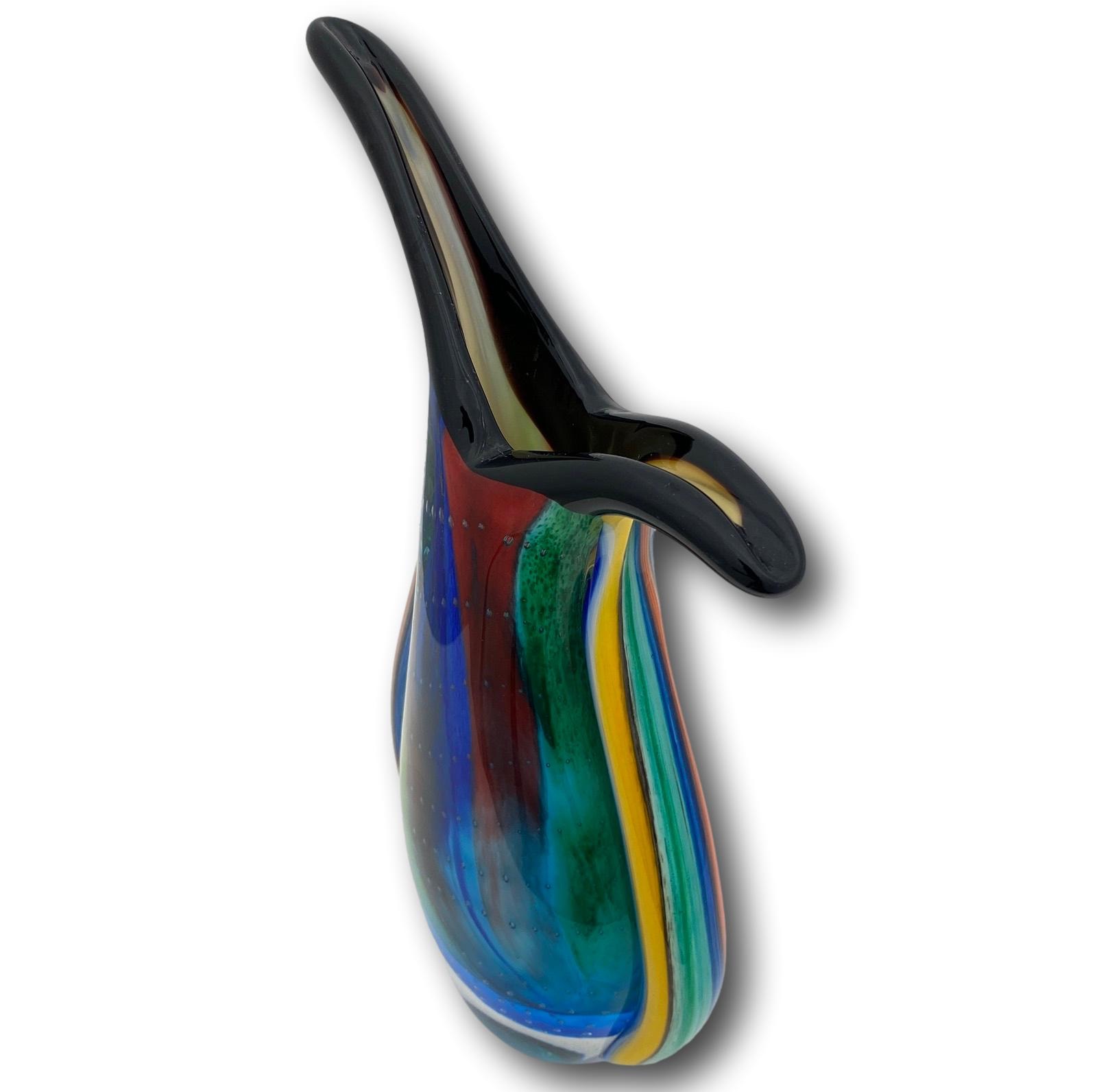 GL-281-oben Glasvase Glas Vase im Italien Murano antik Stil Höhe 30cm 2kg schwere Tischvase