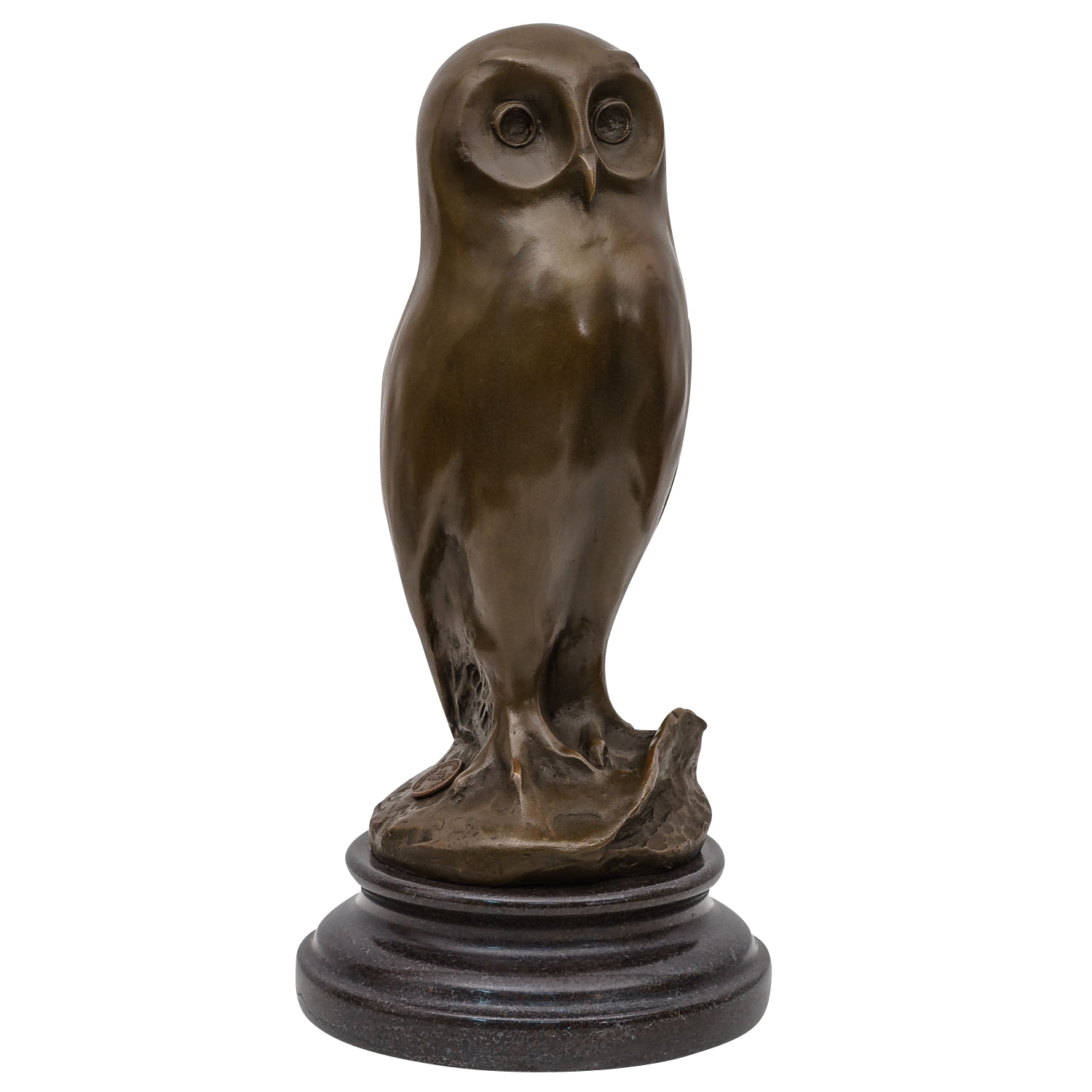 Bronzeskulptur Eule Uhu Vogel Bronze Bronzefigur Figur Skulptur 27cm