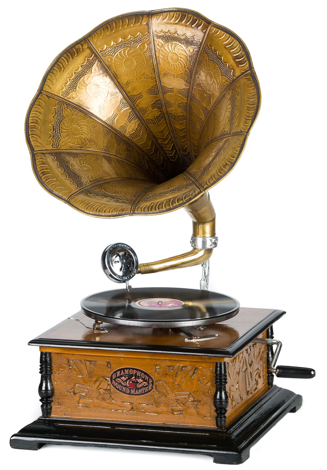 2015-08-17_Auktionshaus_077 Gramófono estilo antiguo con bocina - Para discos de 78 RPM
