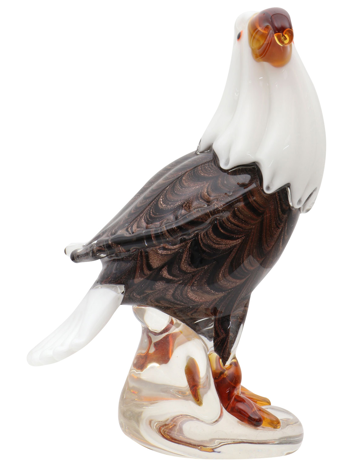 Glasfigur Figur Adler Vogel Glas im Murano Antik Stil 27cm