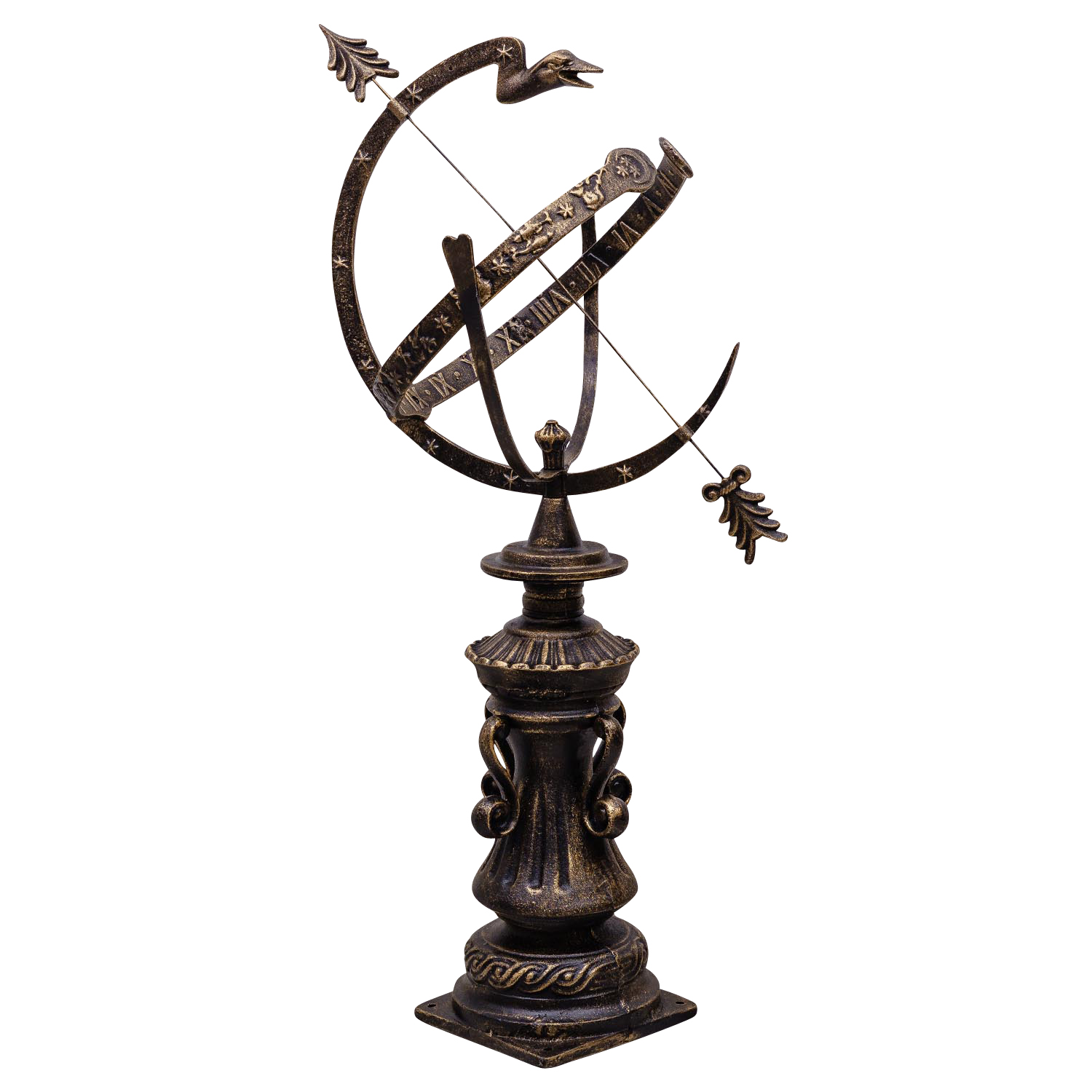 Sonnenuhr Gusseisen Garten Dekoration Nostalgie Antik-Stil 100cm