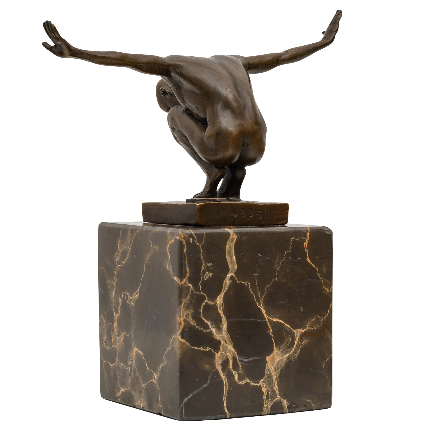 Bronzeskulptur Bronze Mann Figur Bronzefigur Statue Skulptur Antik-Stil 15cm
