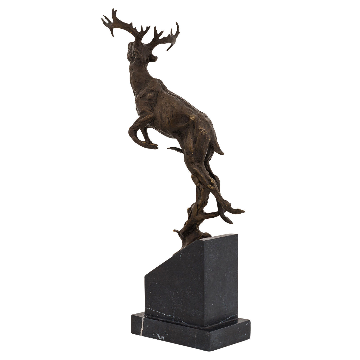 Bronzeskulptur Bronze Hirsch Reh Figur Bronzefigur Statue Skulptur Antik-Stil