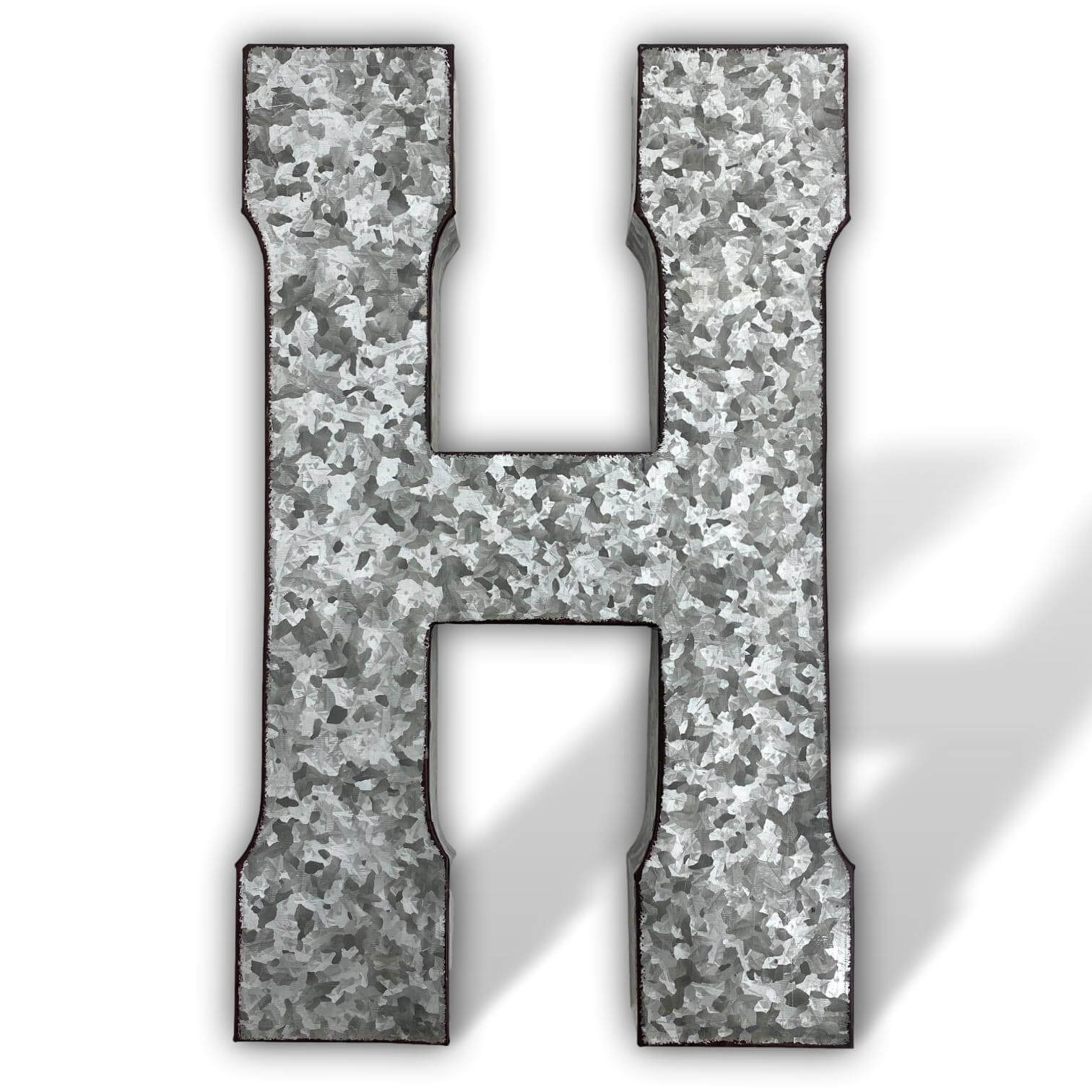 XXL 52cm letra digito numero zinc metal decoracion jardin 3D