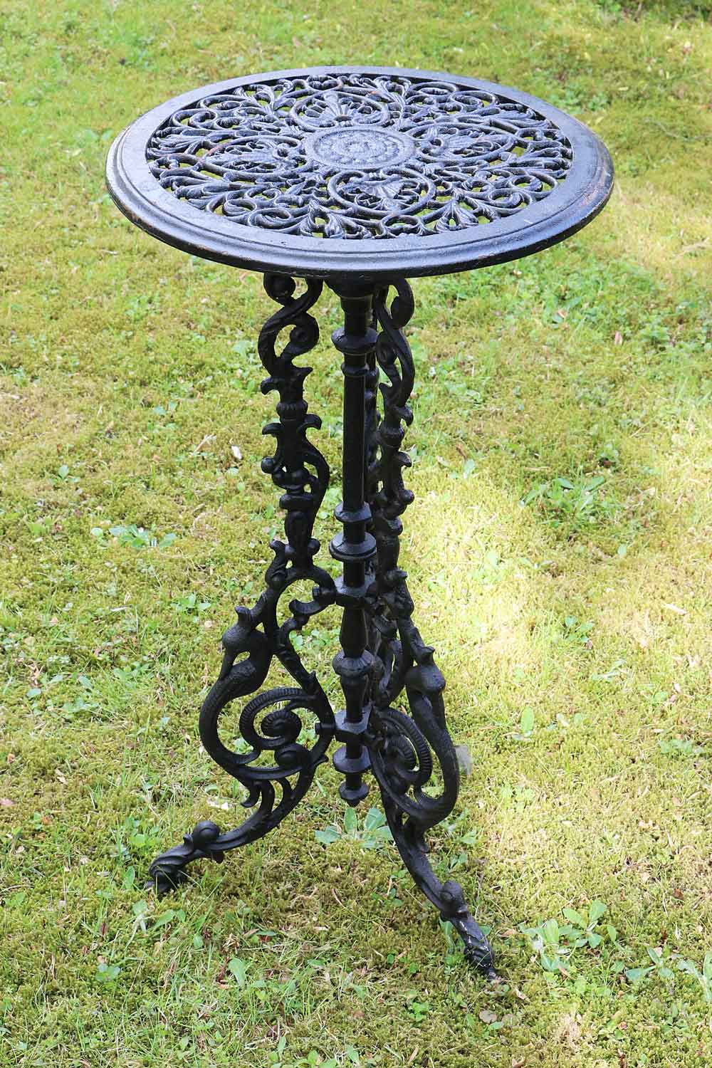 Gartentisch Gusseisen 72cm Tisch Beistelltisch Eisen Antik-Stil schwarz