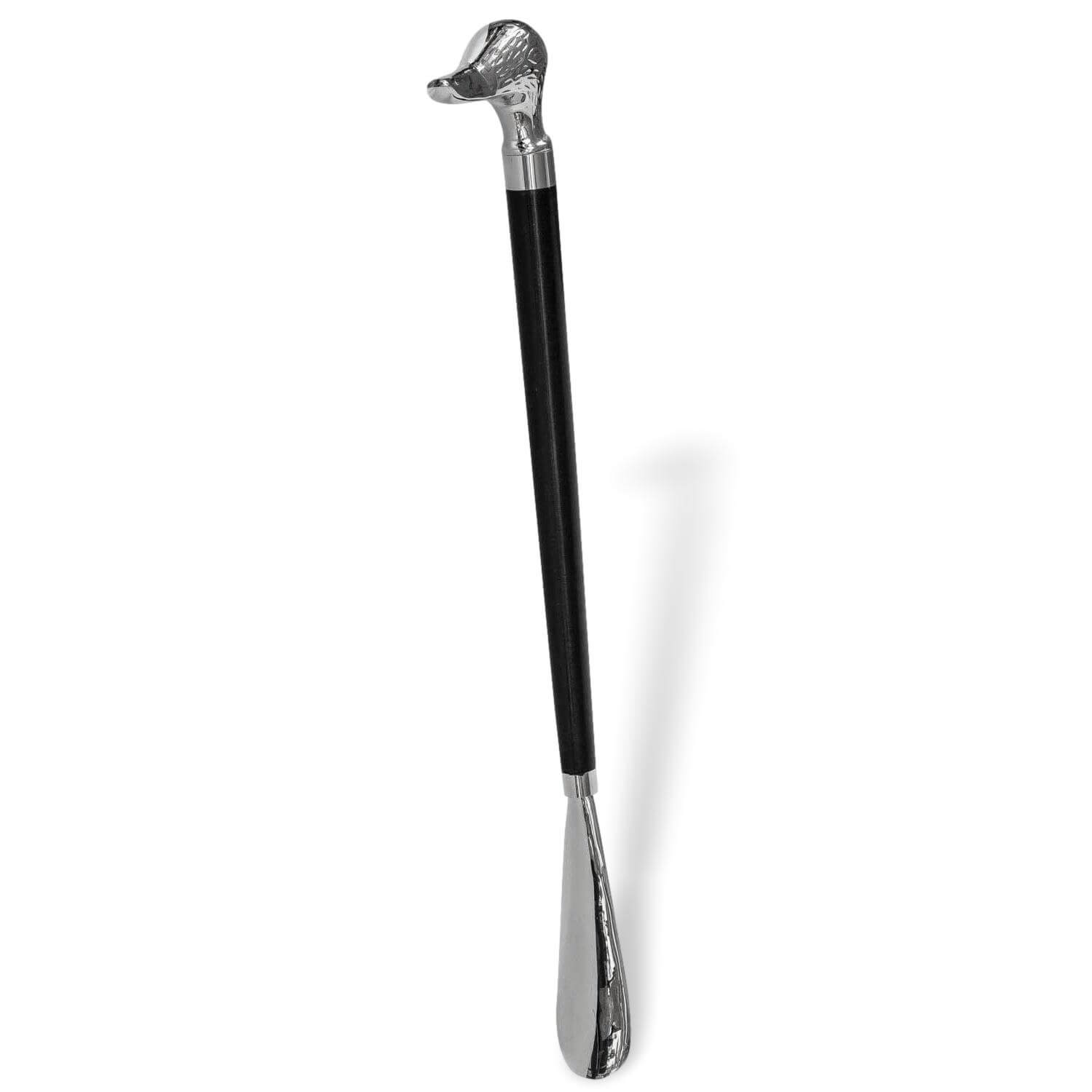 Calzador calzadores de metal pájaro decoración plata estilo antiguo - 48cm