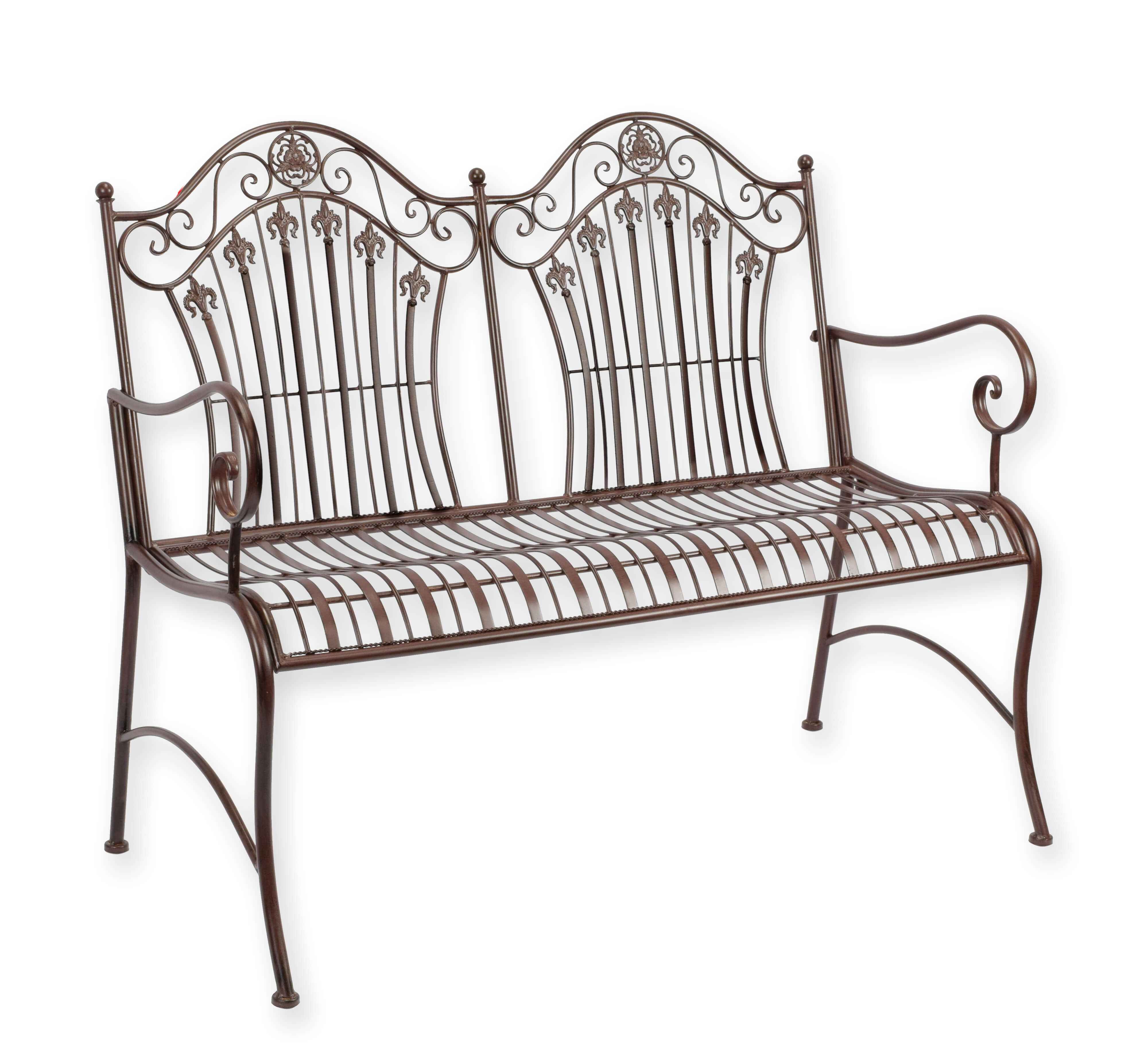 Gartenbank, Stahlbank, Metallbank, Braun, Gartenmöbel
