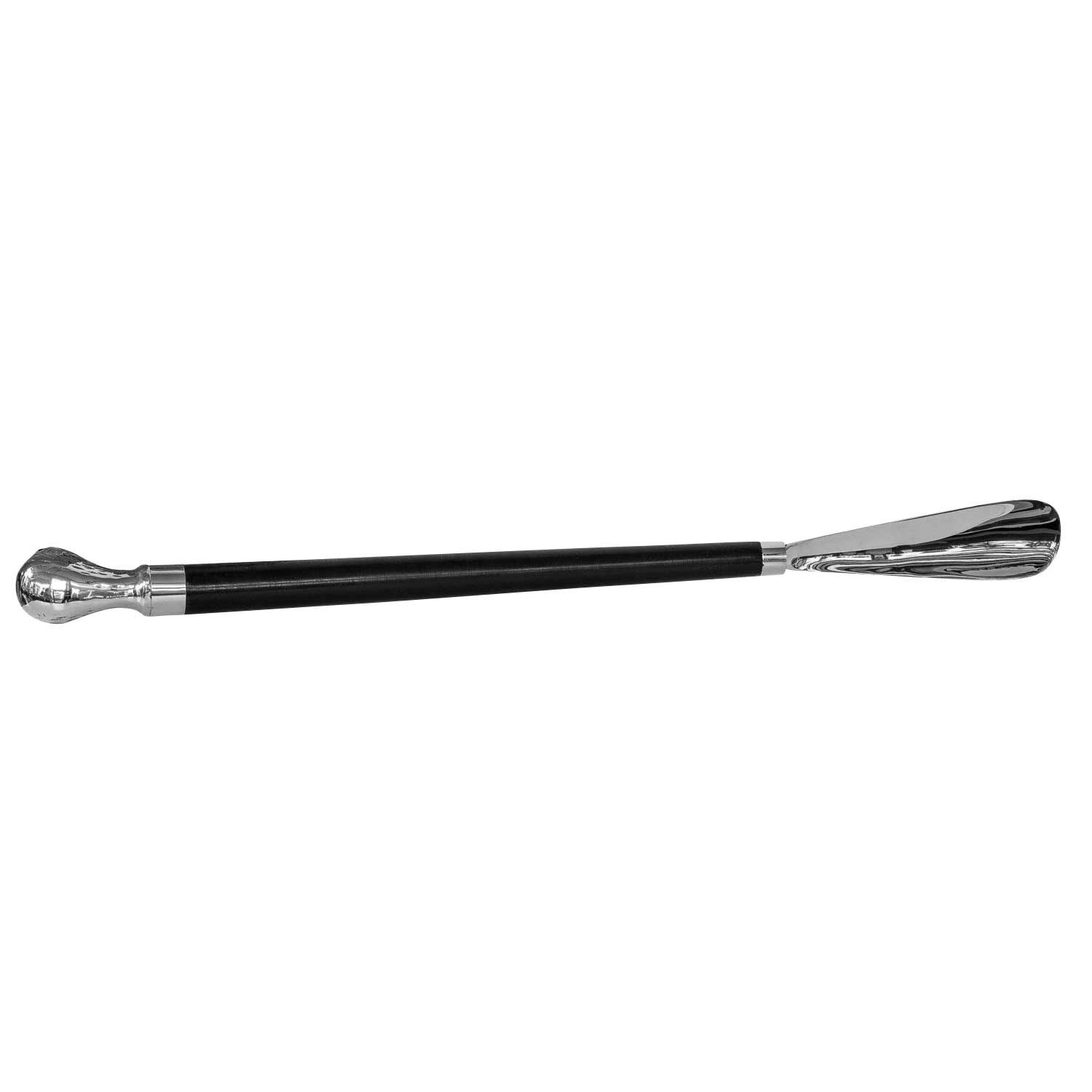 Schuhanzieher Schuhlöffel Metall Vogel silber im Antik-Stil - 48cm
