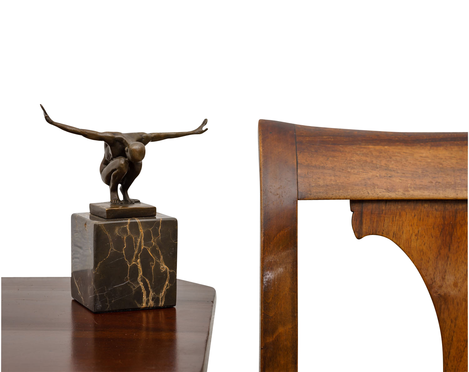 Bronzeskulptur Bronze Mann Figur Bronzefigur Statue Skulptur Antik-Stil 15cm