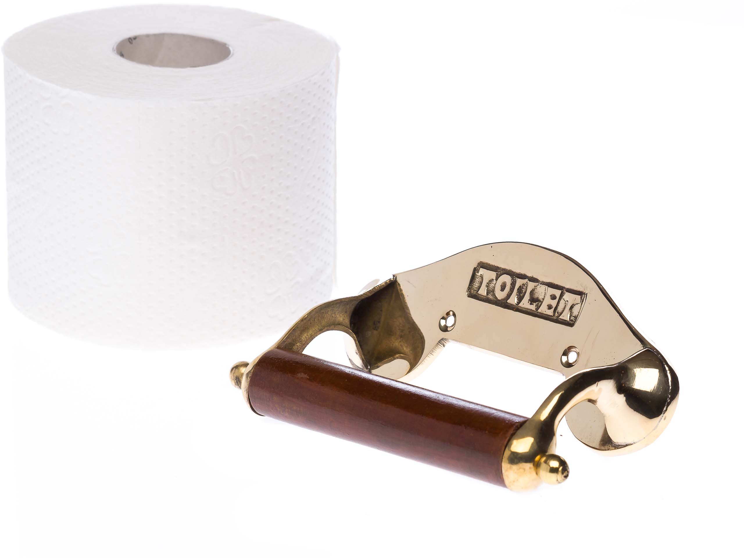 TOILETTENPAPIERHALTER MESSING BAD WC TOILETTE TOILET PAPIERHALTER ANTIK STIL