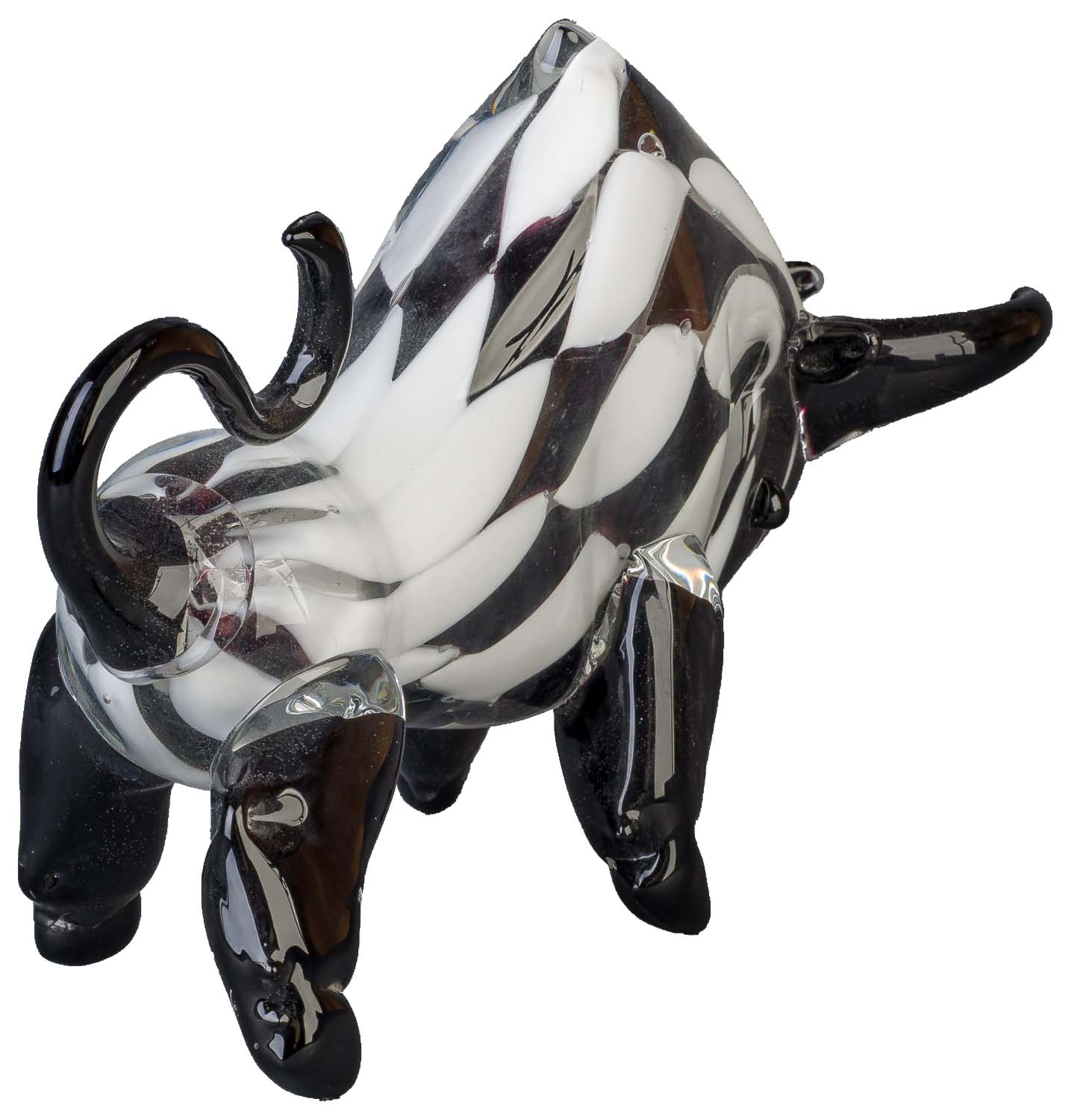 Glasfigur Figur Skulptur Stier Bulle Glas Glasskulptur Murano Antik-Stil - 33cm