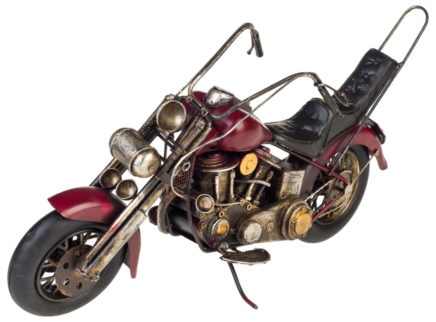 Modell Chopper Modellmotorrad Motorrad Nostalgie Blech Metall Antik-Stil 41cm