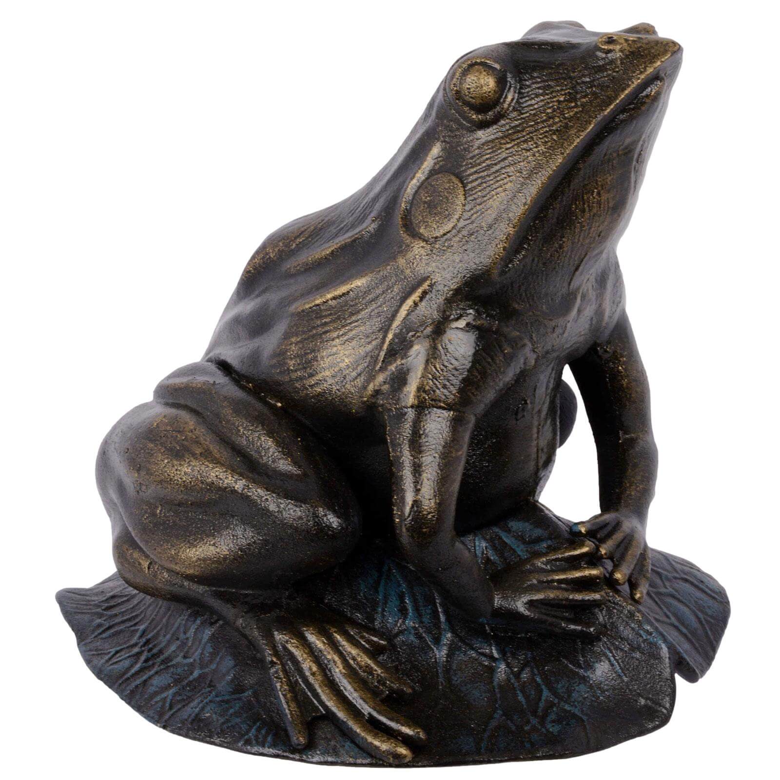 Escultura de hierro rana sapo figura decoración jardín estilo antiguo 26cm