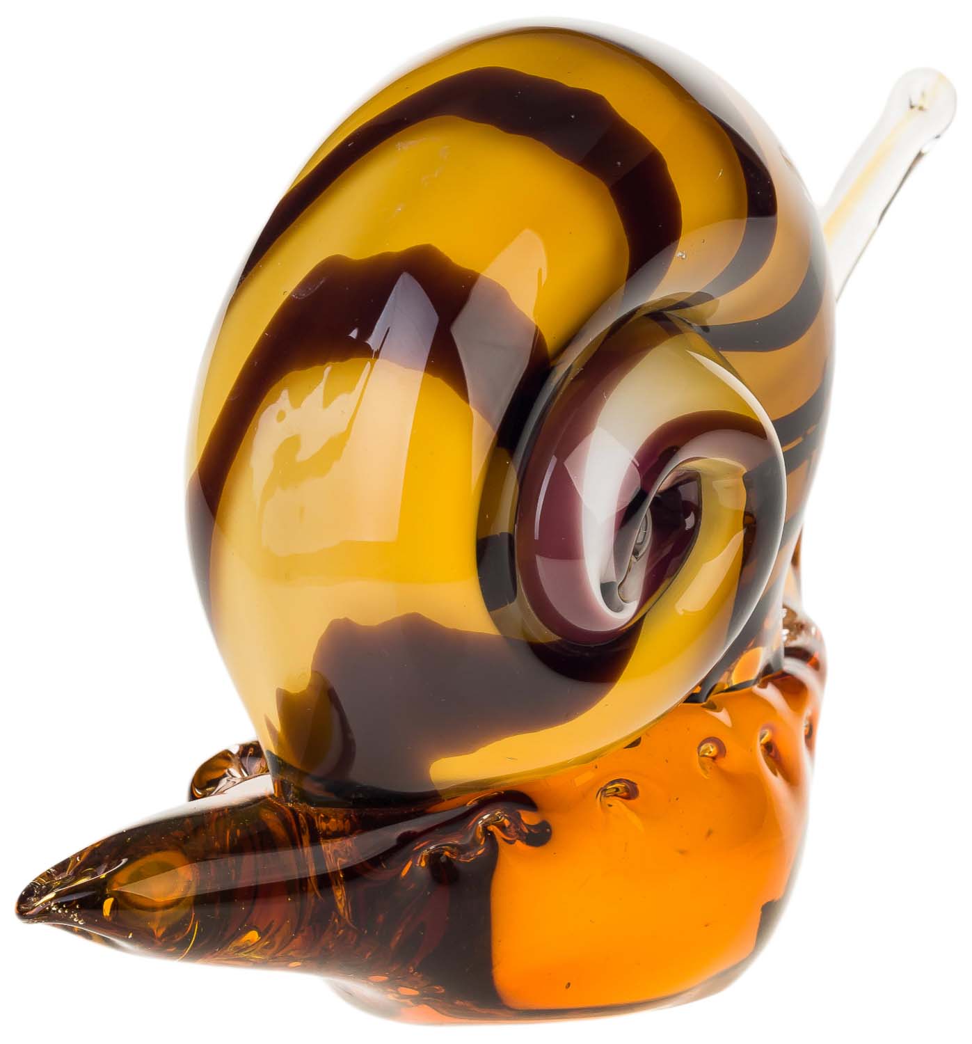Glasfigur Schnecke Glas im Murano Antik Stil - 18cm