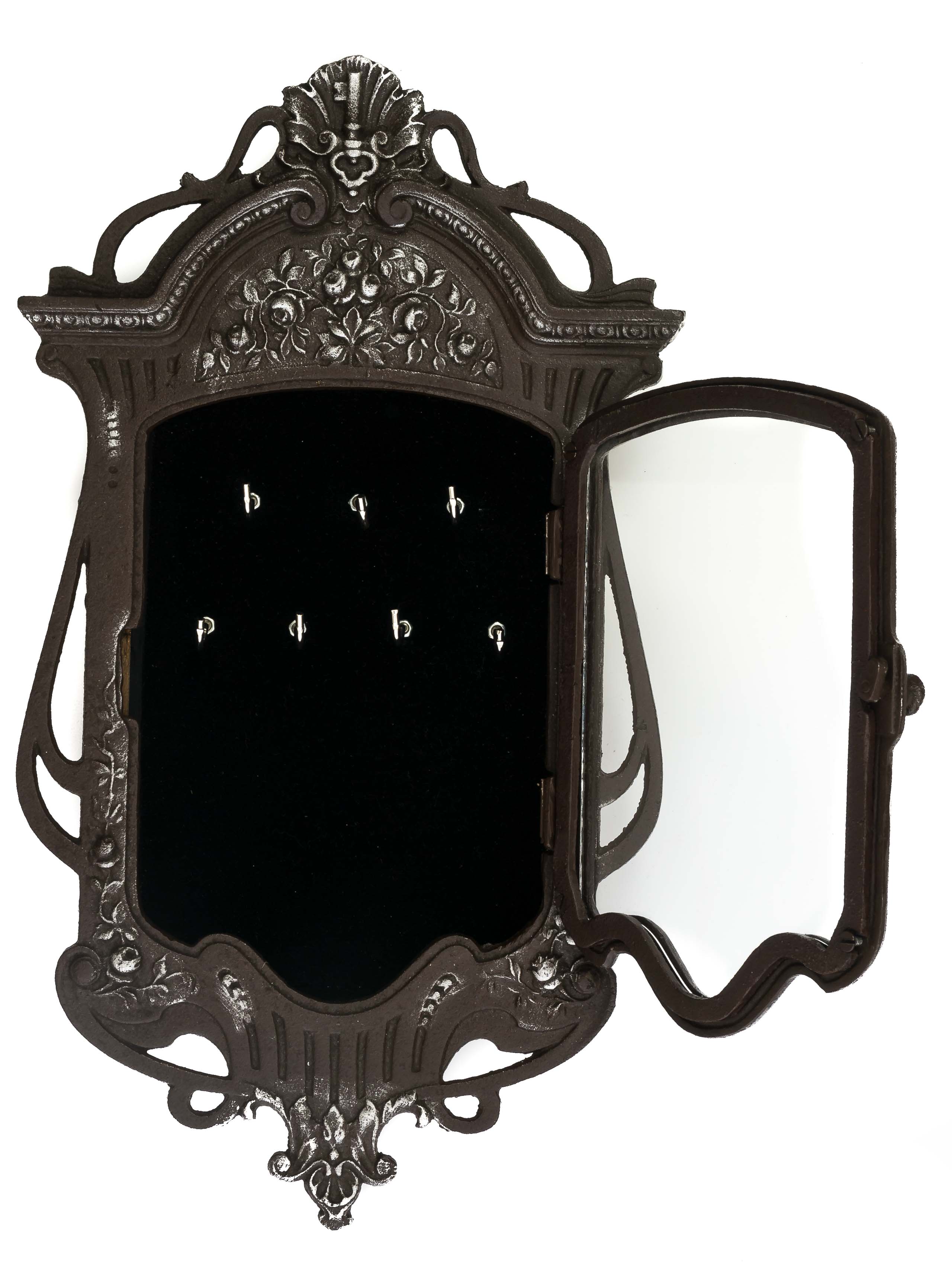 Schlüsselkasten mit Glastür Schlüssel Schlüsselschrank im antik Stil keyholder