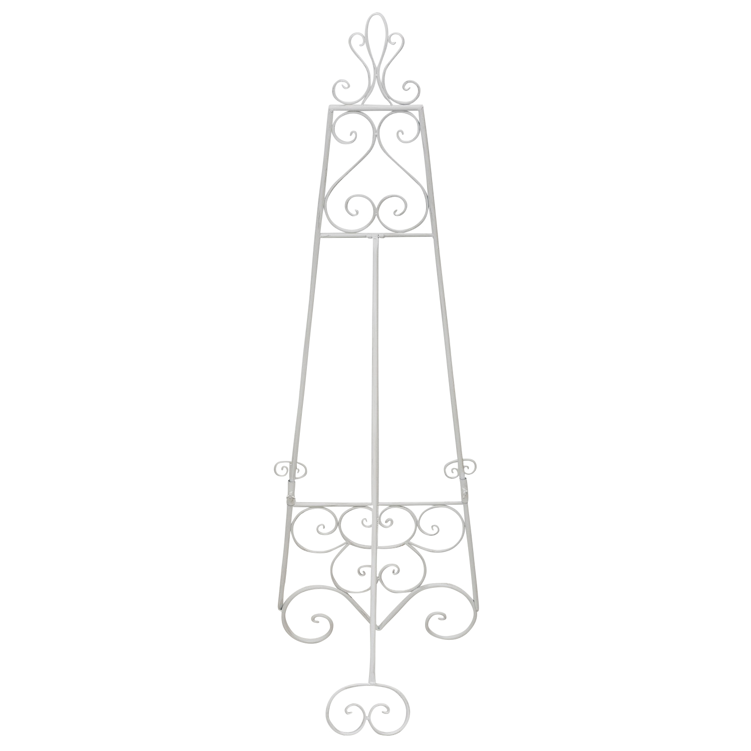 Staffelei Bildhalter Bilderständer Aufsteller Nostalgie Eisen Antik-Stil weiss