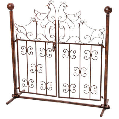 türenzaun, spitze, metallgitter, verzierungen, tor