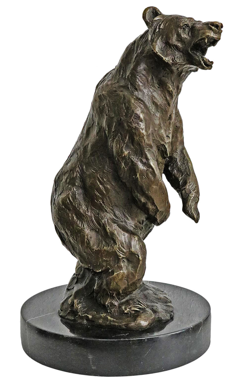 Bronzeskulptur Baunbär Grizzly Bär Bronze Figur Skulptur Antik-Stil 35cm