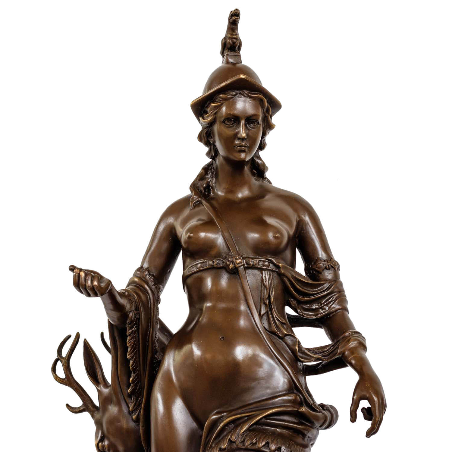 Bronzeskulptur Diana Göttin Jagd Antik-Stil Bronze Figur Statue 70cm