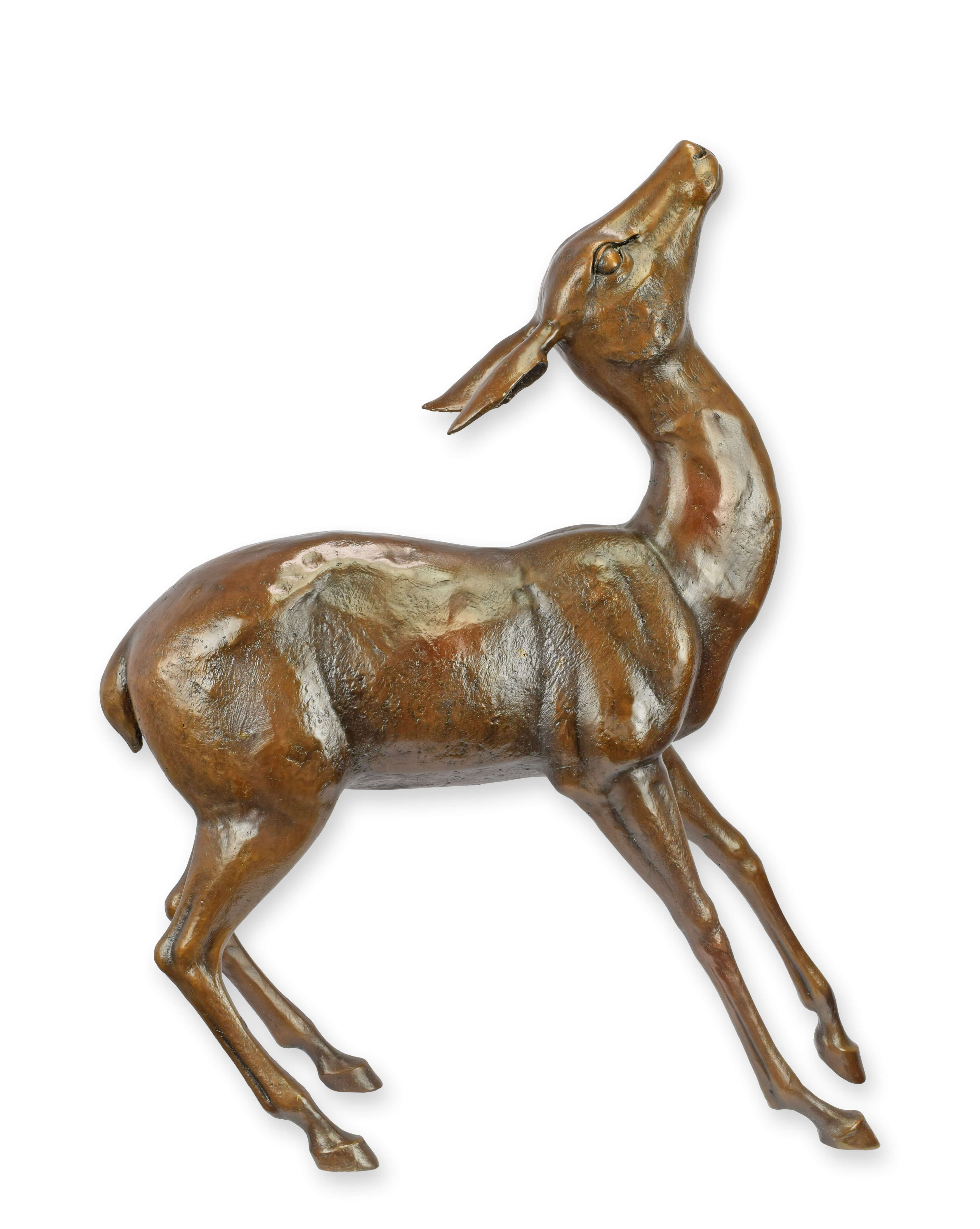 braun, figur, hase, stallion, bronziert