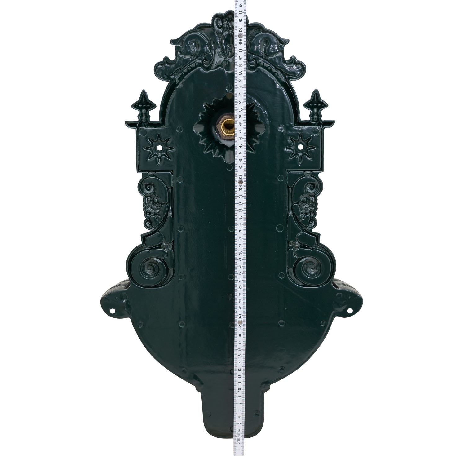 Waschbecken Wein Wandbrunnen Garten Aluminium Becken Brunnen Antik-Stil grün