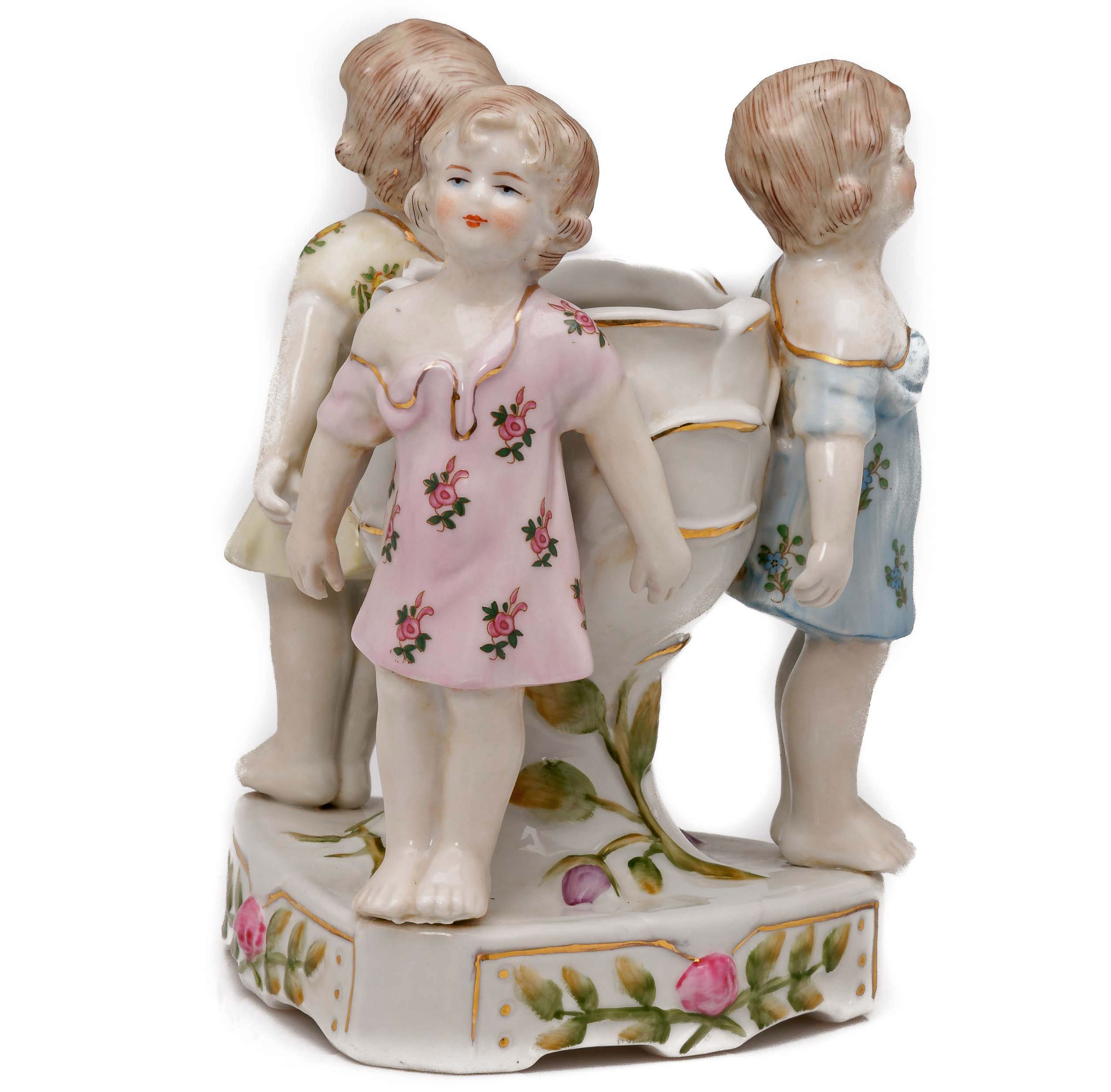 Los niños de porcelana Bowl, florero escudilla estilo antiguo araña vela