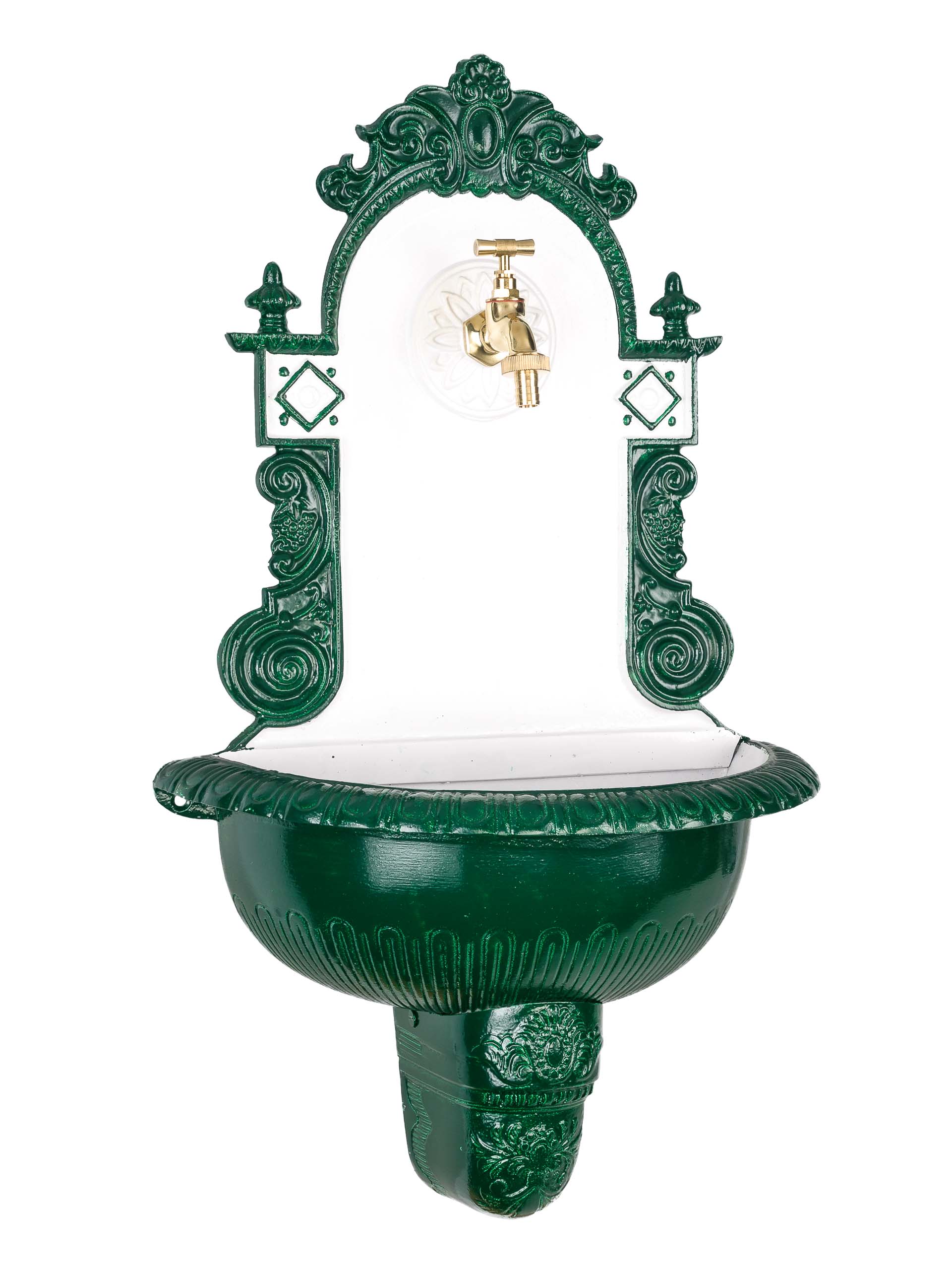 Nostalgie Waschbecken Brunnen Wandbrunnen 71,5cm Alu Garten fountain garden