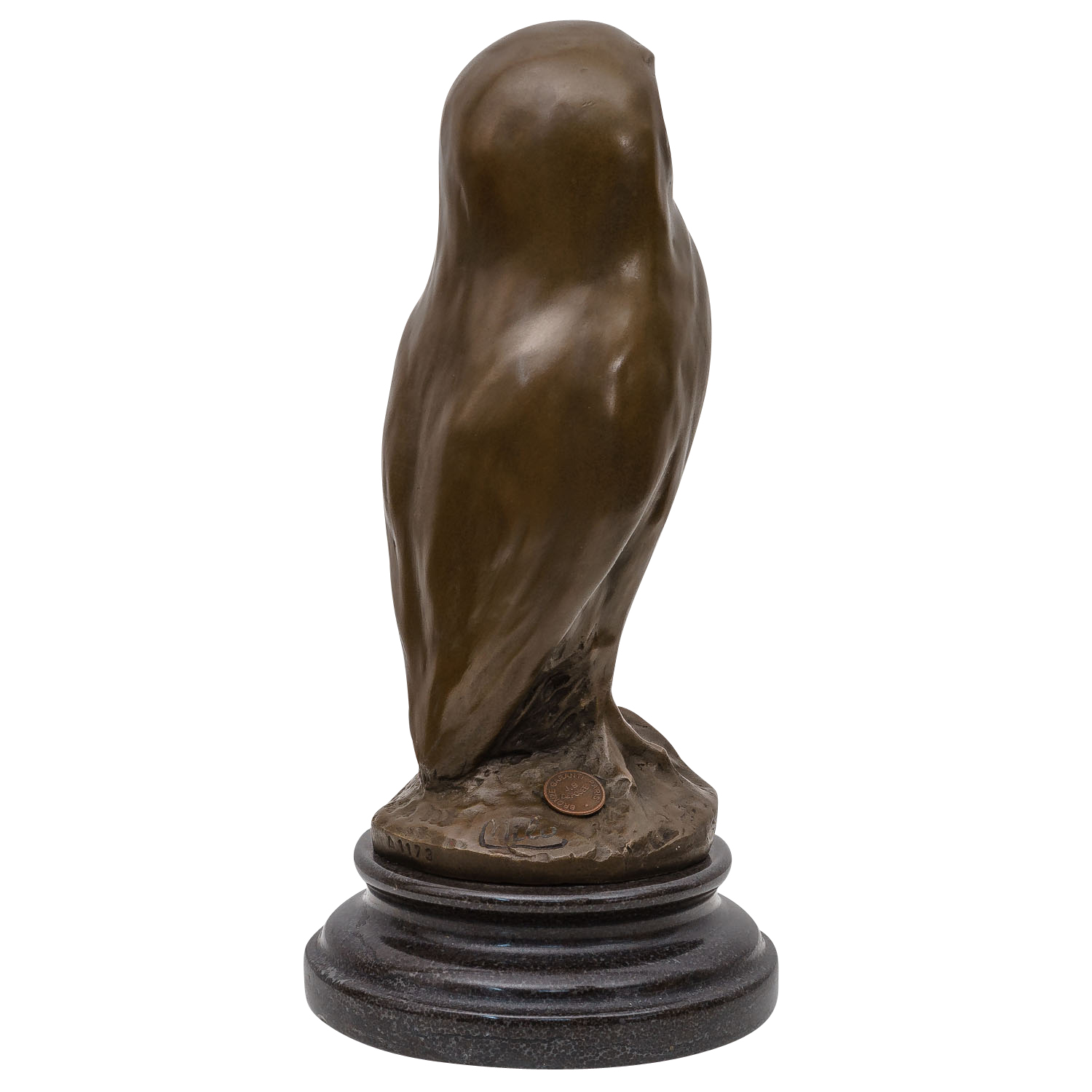 Bronzeskulptur Eule Uhu Vogel Bronze Bronzefigur Figur Skulptur 27cm