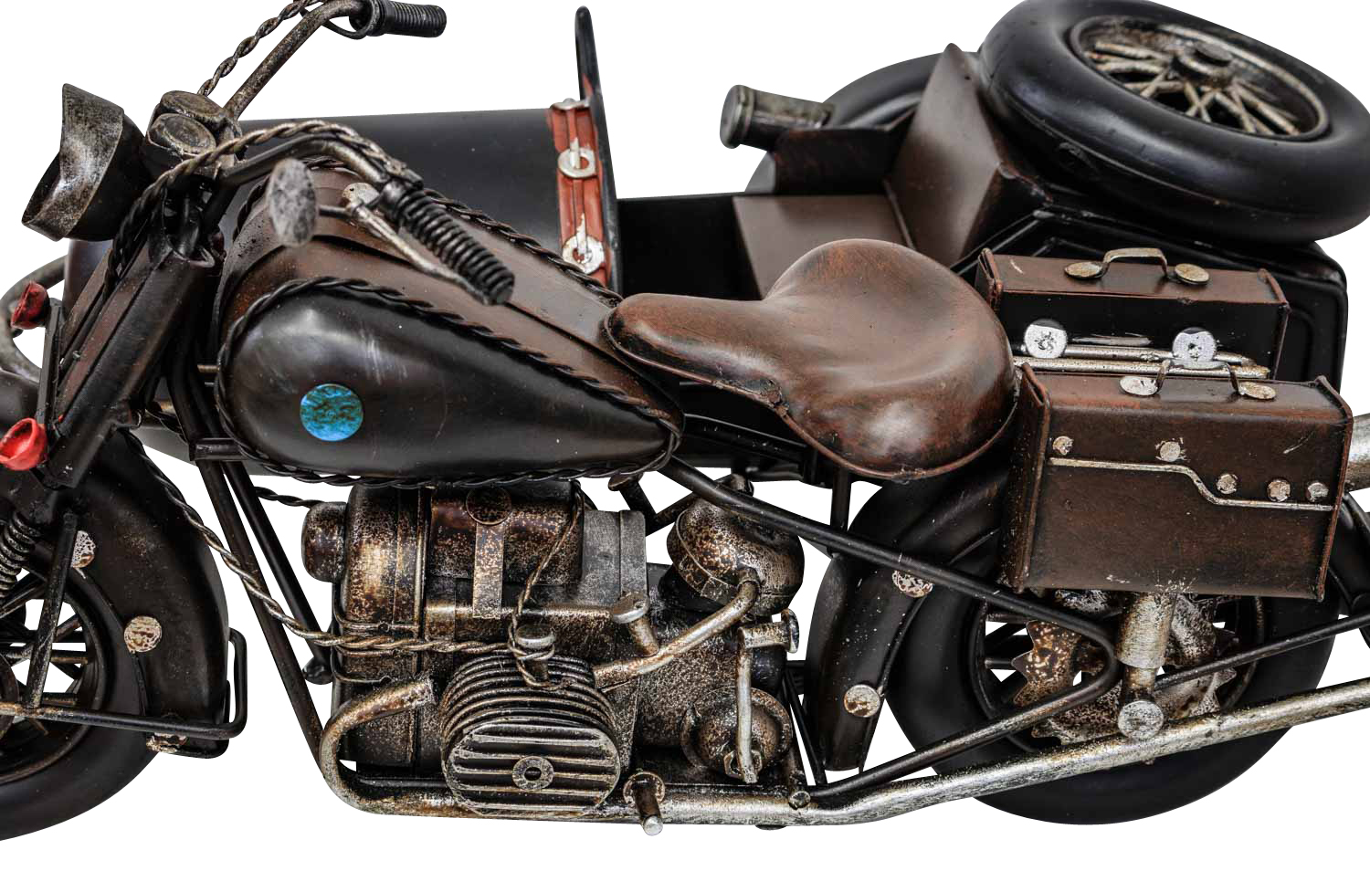 Modellmotorrad Nostalgie Blech Metall Motorrad Oldtimer Antik-Stil 35cm