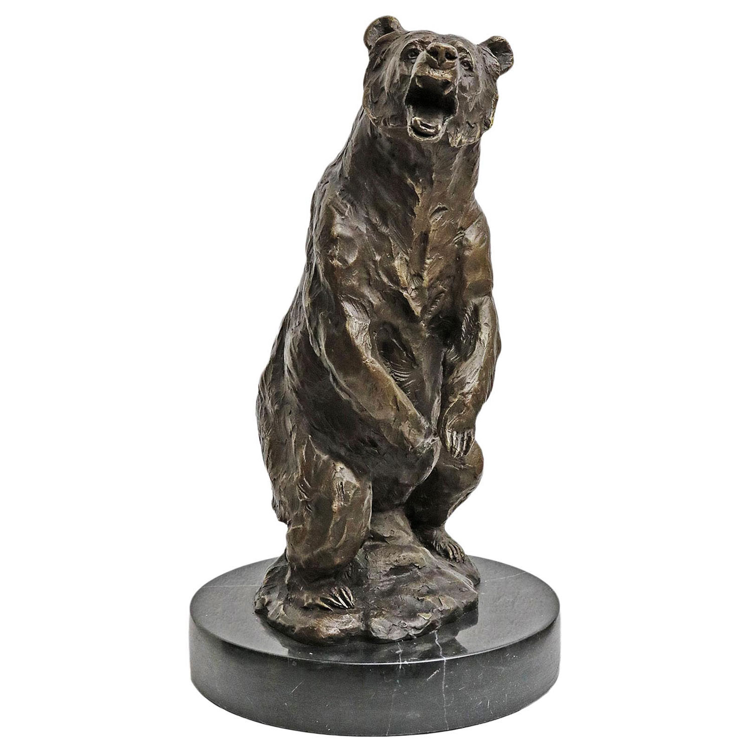 Escultura de bronce Baunbär Grizzly Bear figura de bronce 35cm oso escultura