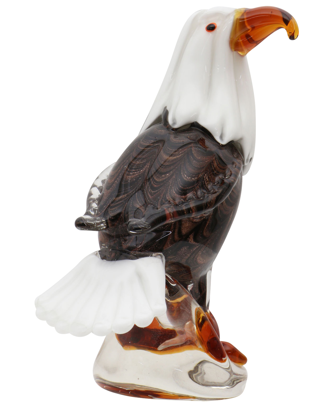 Glasfigur Figur Adler Vogel Glas im Murano Antik Stil 27cm