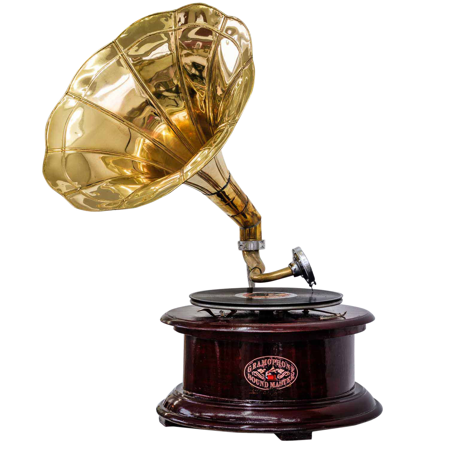 08 Nostalgie Grammophon rund Dekoration Trichter Grammofon Antik Stil (h2)