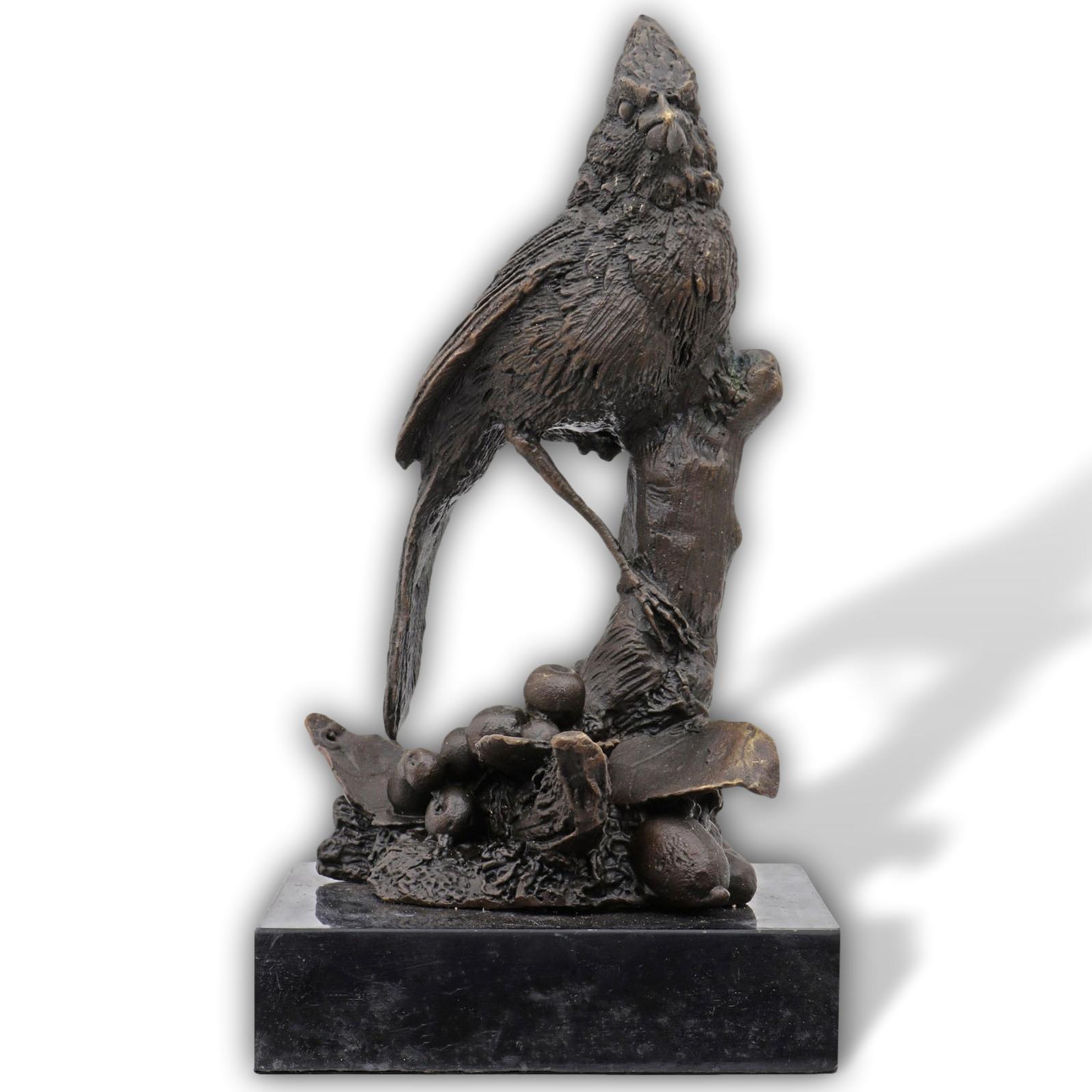 Escultura bronce pájaro estilo antiguo copia réplica después de Franz Bergmann