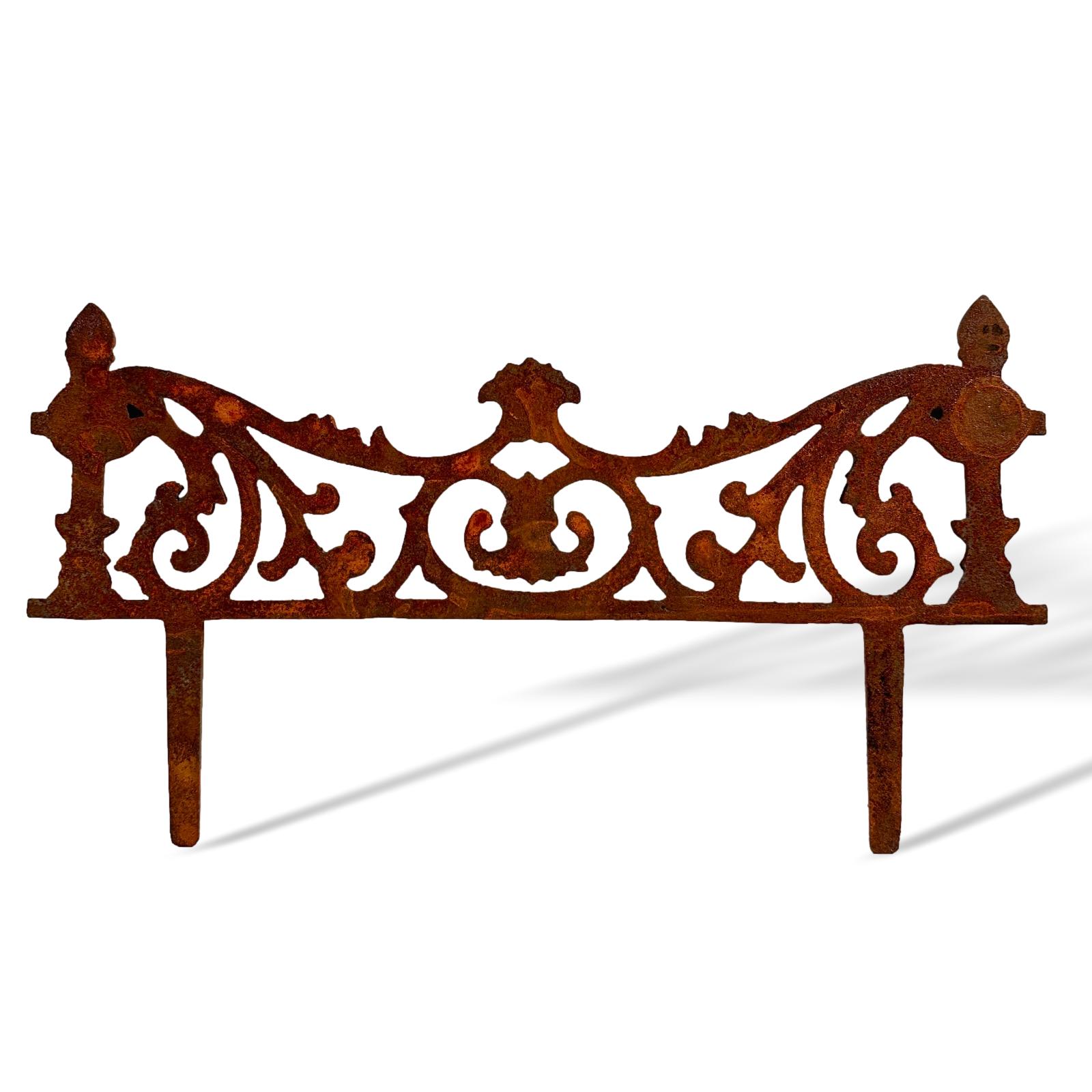 Tapón de cama valla borde de cama jardín 56cm hierro oxidado estilo antiguo