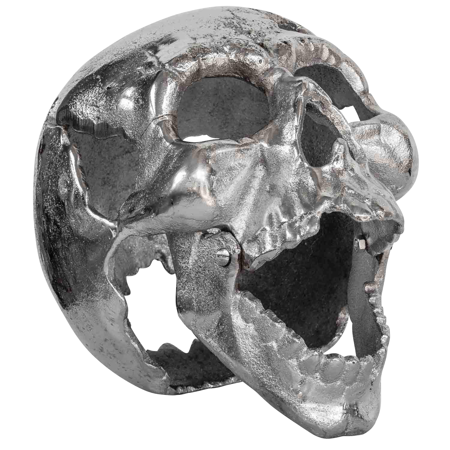 Eisenfigur Totenkopf Figur Skulptur Eisen Antik-Stil 25cm (b)
