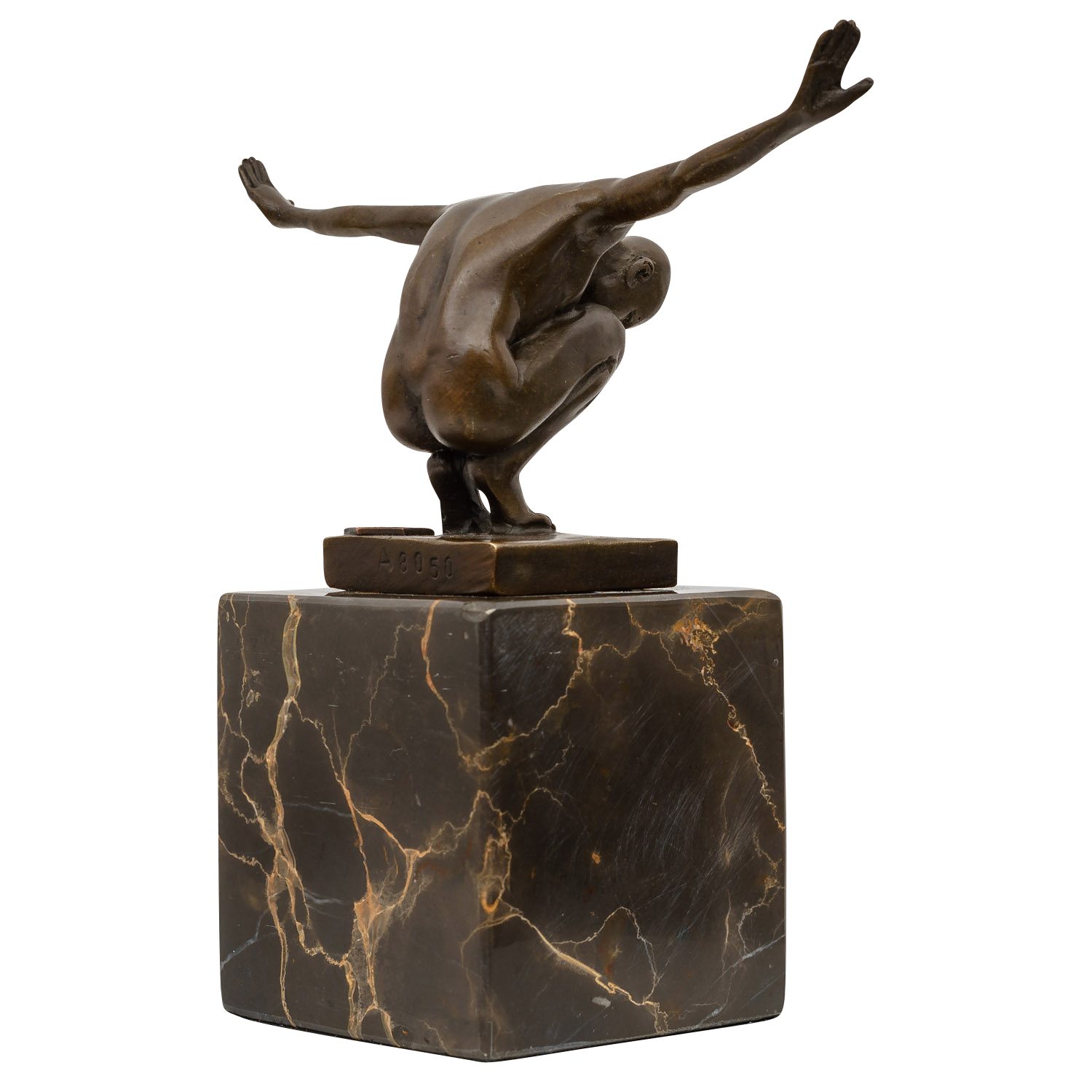 Bronzeskulptur Bronze Mann Figur Bronzefigur Statue Skulptur Antik-Stil 15cm