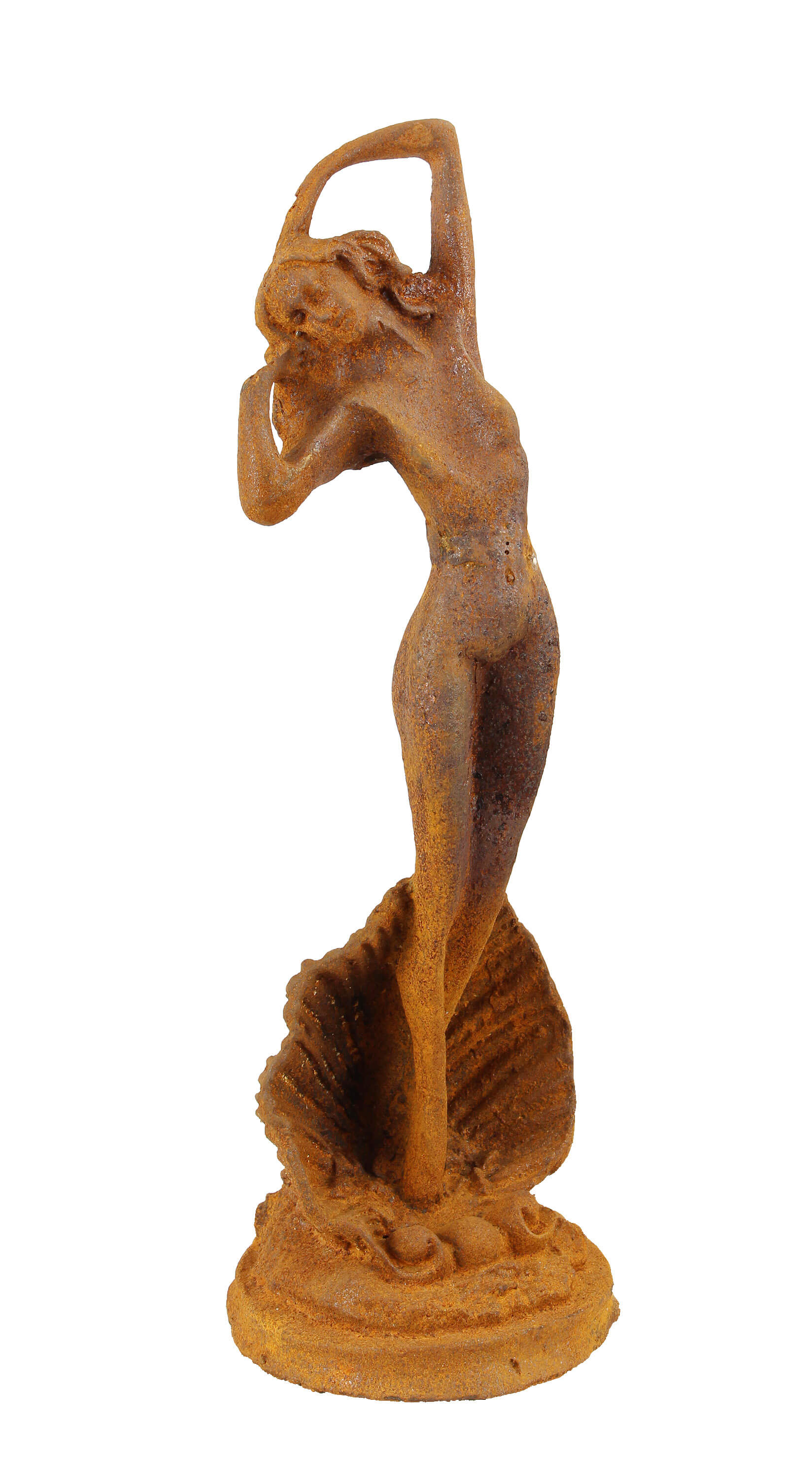 Figurita de hierro fundido oxidada Venus réplica diseño retro decoración