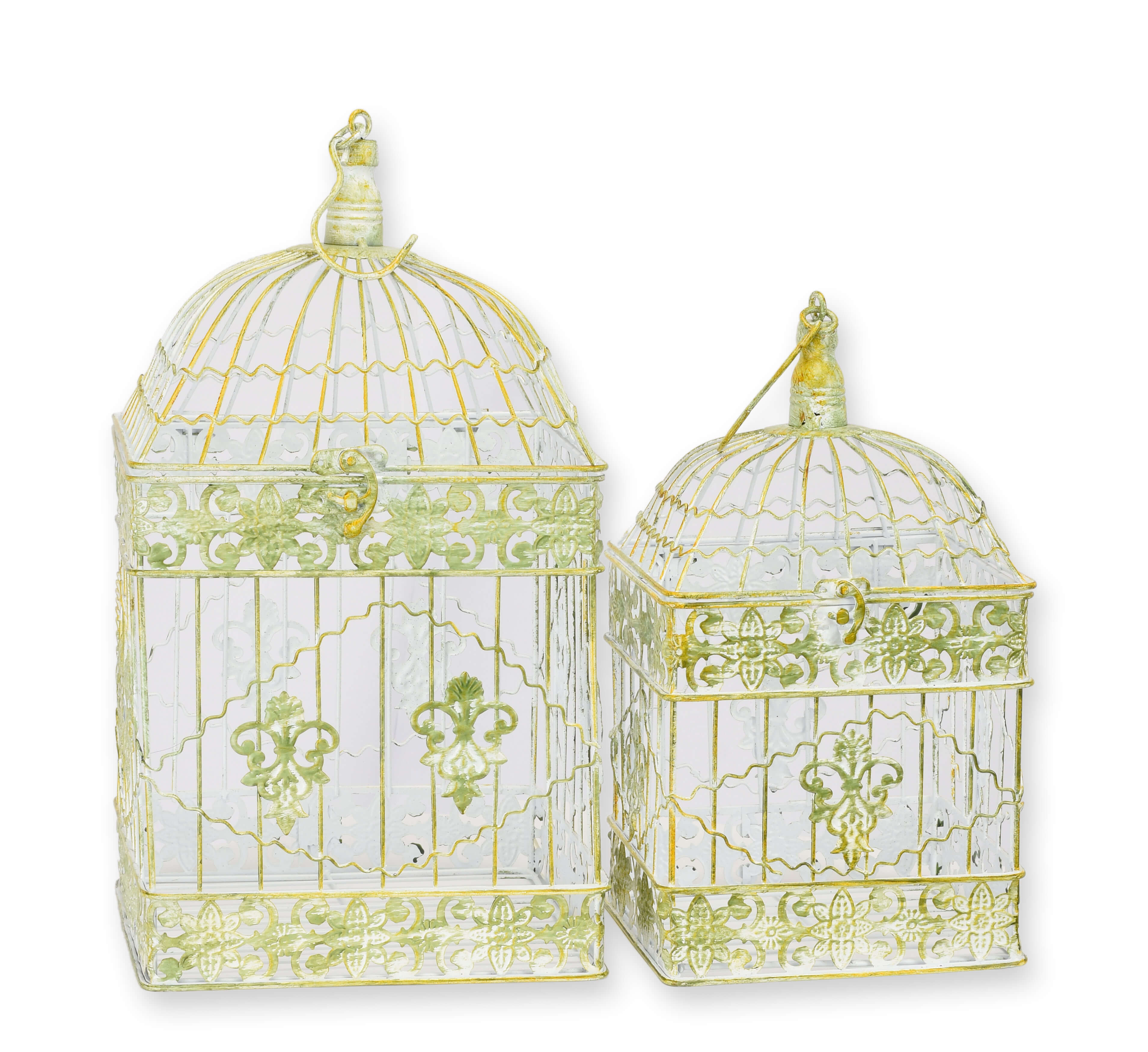 Metall, Gitter, Vogelkäfig, Deko-Set, ornamental