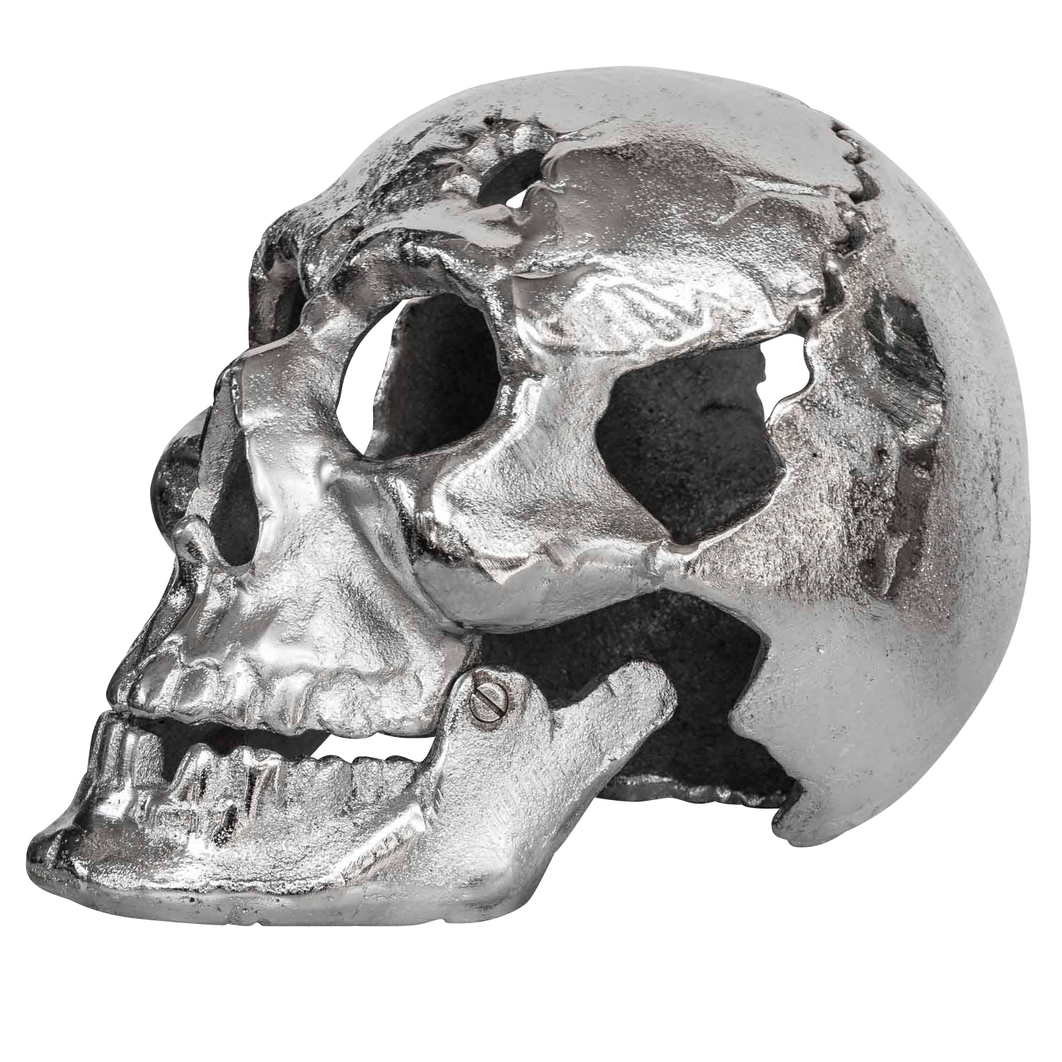 Eisenfigur Totenkopf Figur Skulptur Eisen Antik-Stil 25cm (b)