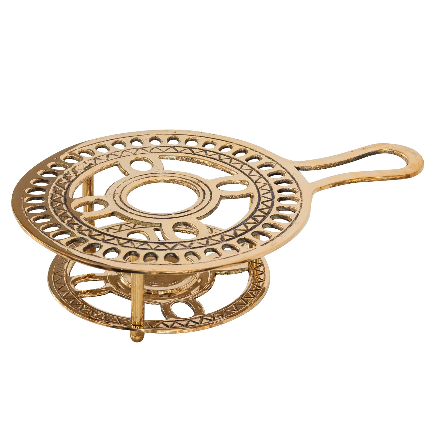 Stövchen Messing Teewärmer Kaffeewärmer Wärmer gold Antik-Stil - 24cm