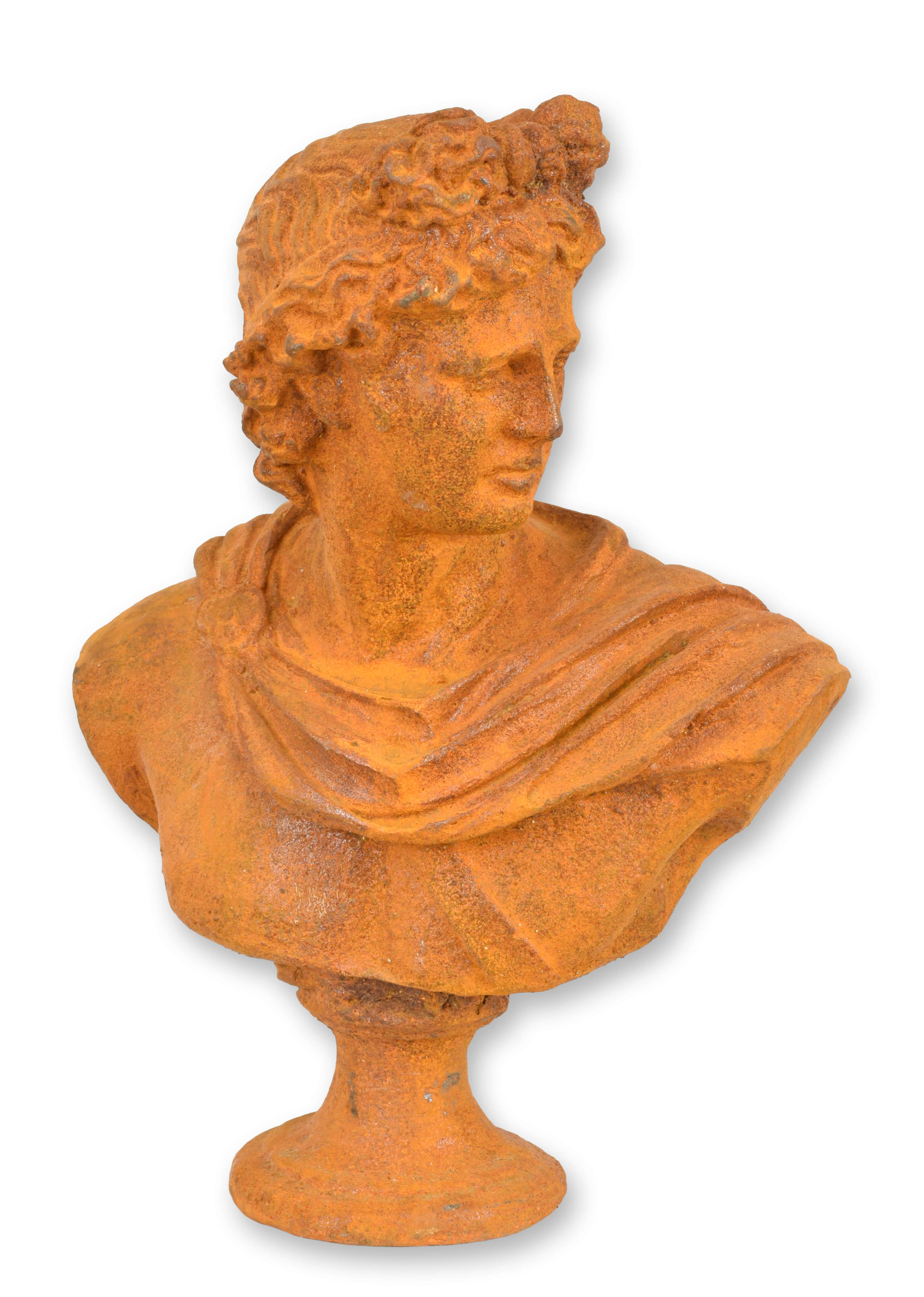 Busto oxidado de hierro fundido de César réplica diseño retro decoración