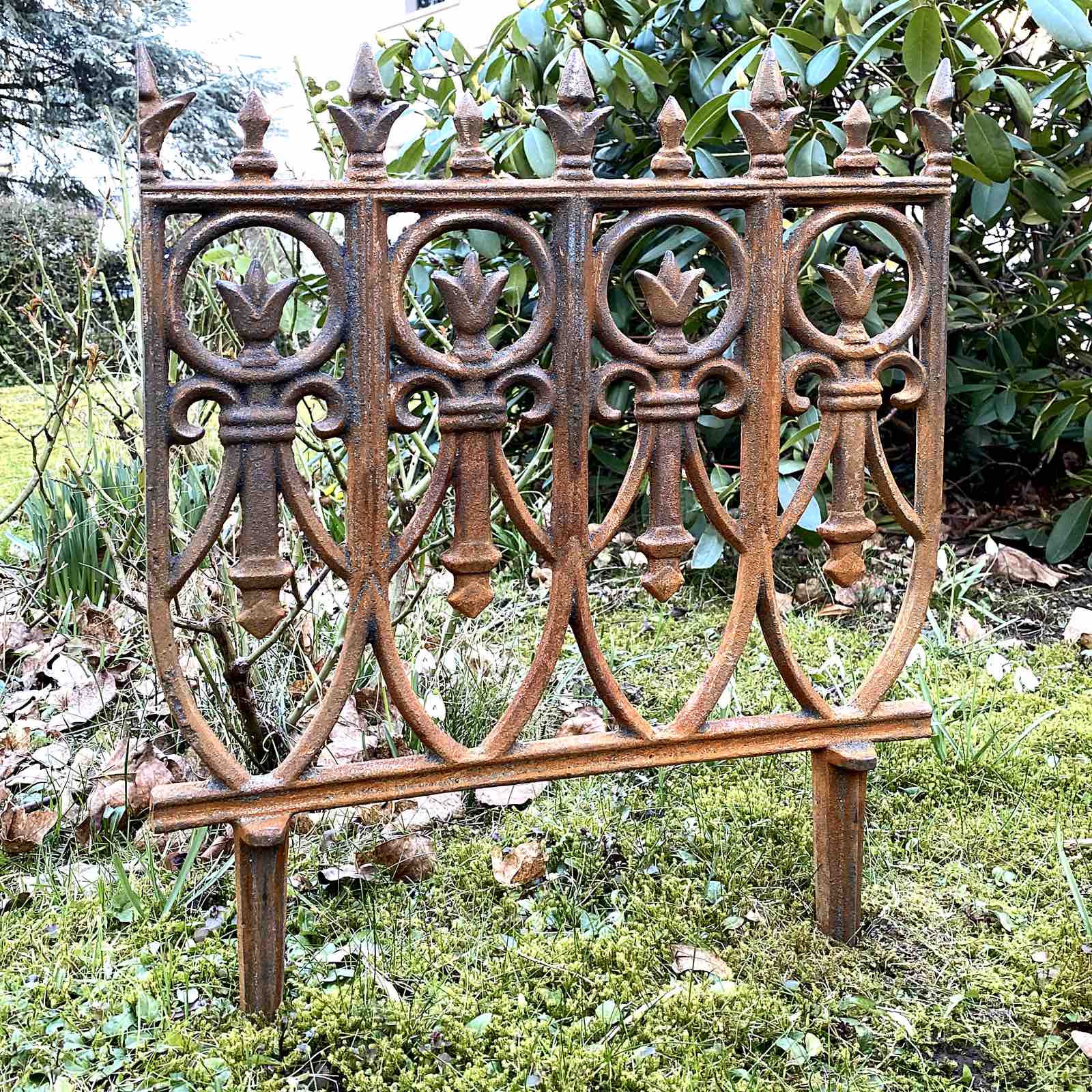 Beetstecker Zaun Beeteinfassung Garten Eisen Rost Antik-Stil