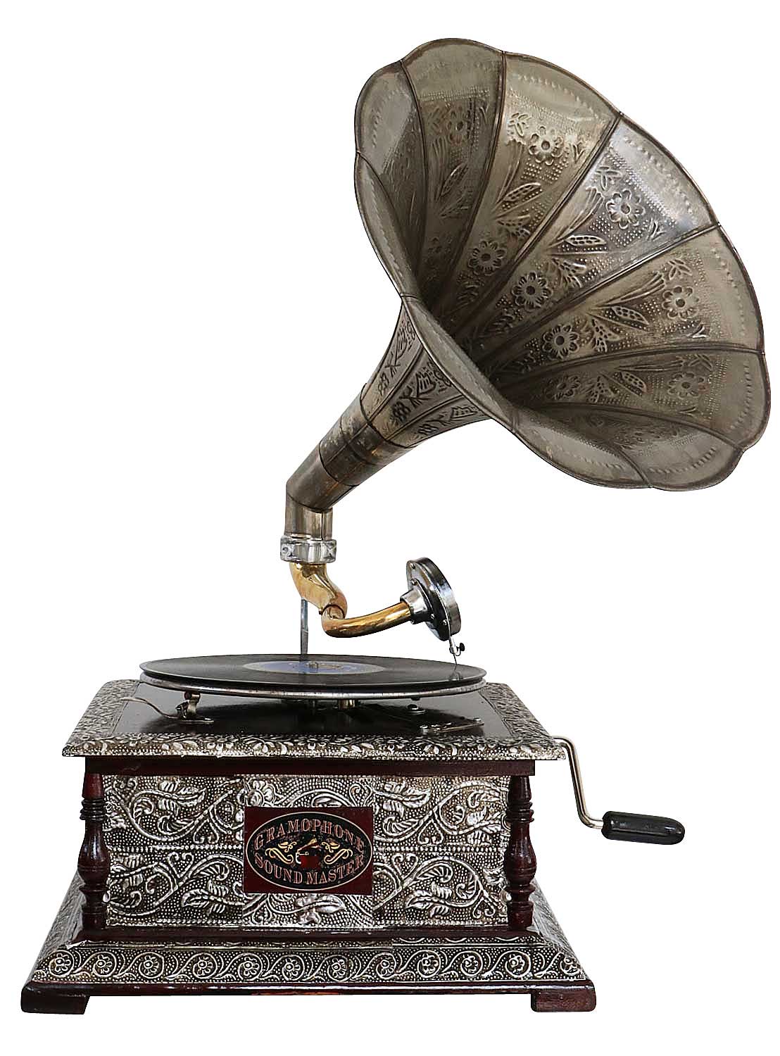 244-356N Nostalgie Grammophon Gramophone Dekoration Trichter Grammofon Antik-Stil