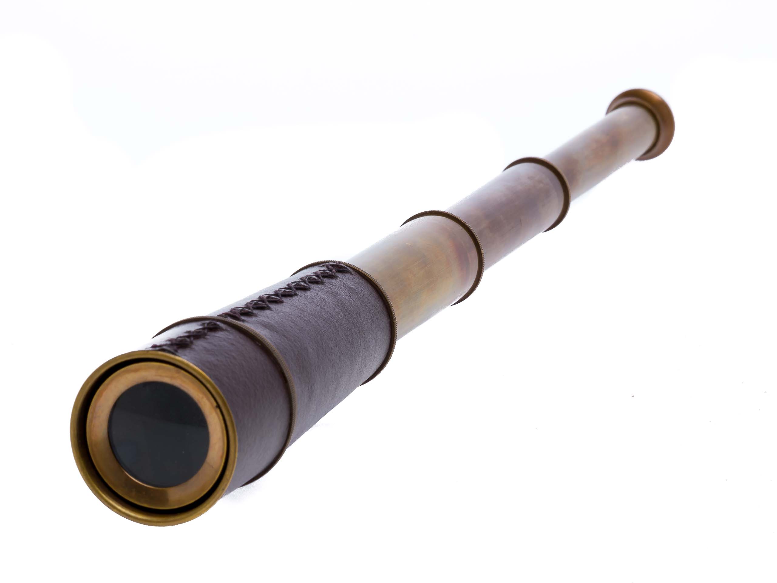 Fernrohr Messing 49cm mit Holzbox Maritim Teleskop Monokular Fernglas Antikstil